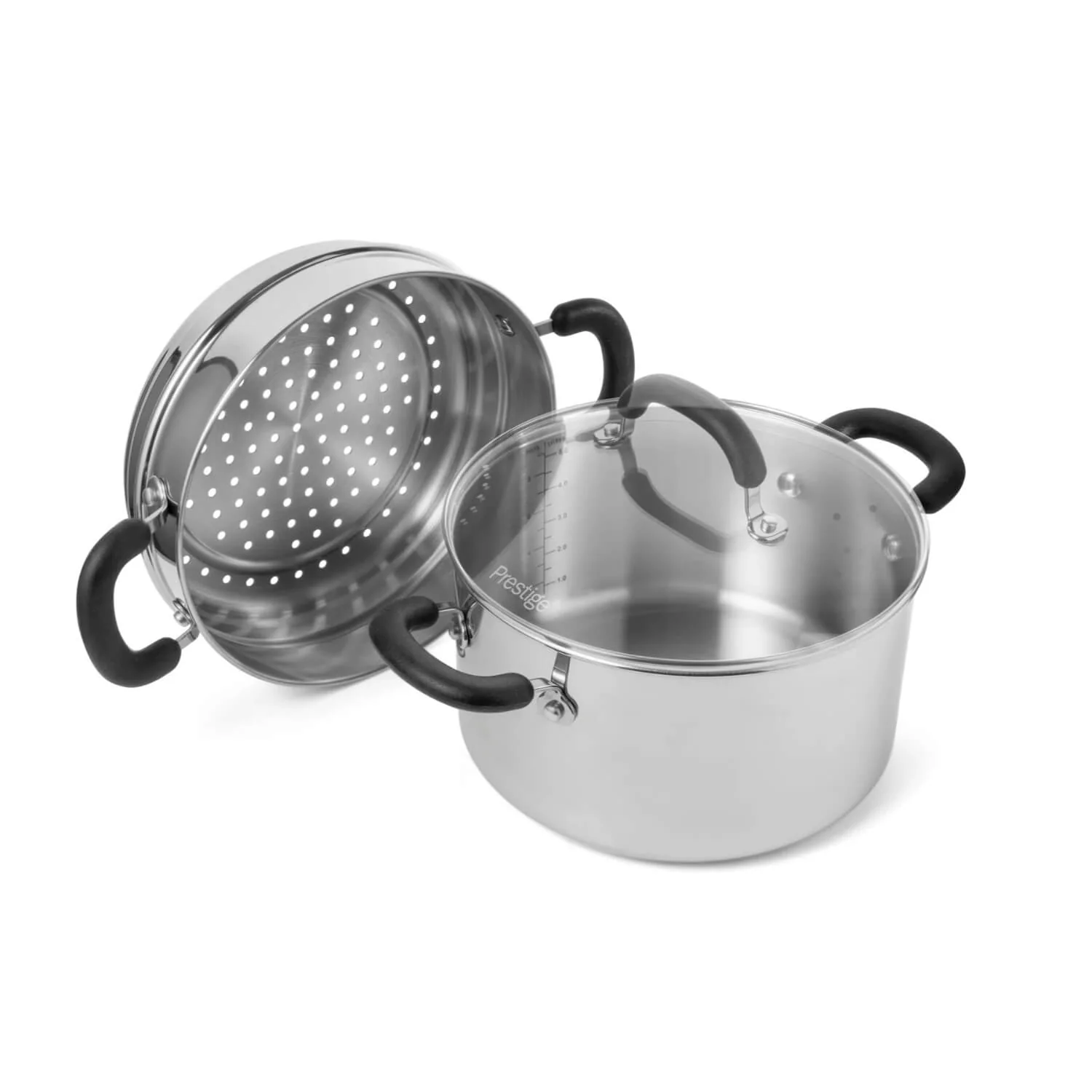 Prestige Made To Last 24cm Stainless Steel Stockpot And Steamer - Image 2