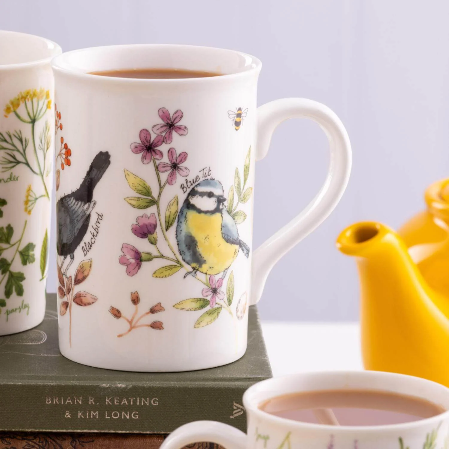 Price & Kensington Garden Birds Fine China 300ml Mug - Honeysuckle - Image 2