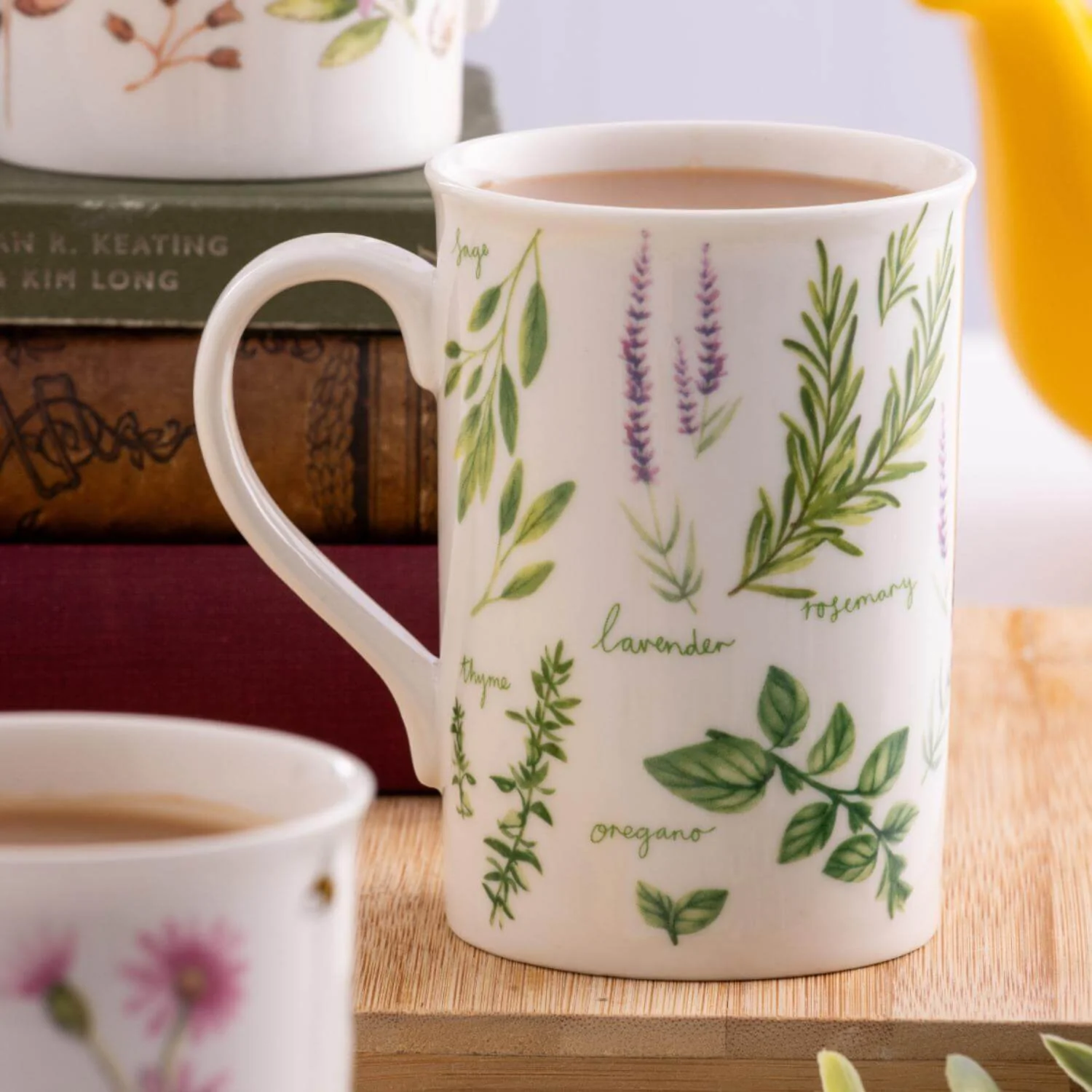 Price & Kensington Garden Herbs Fine China 300ml Mug - Lavender - Image 2