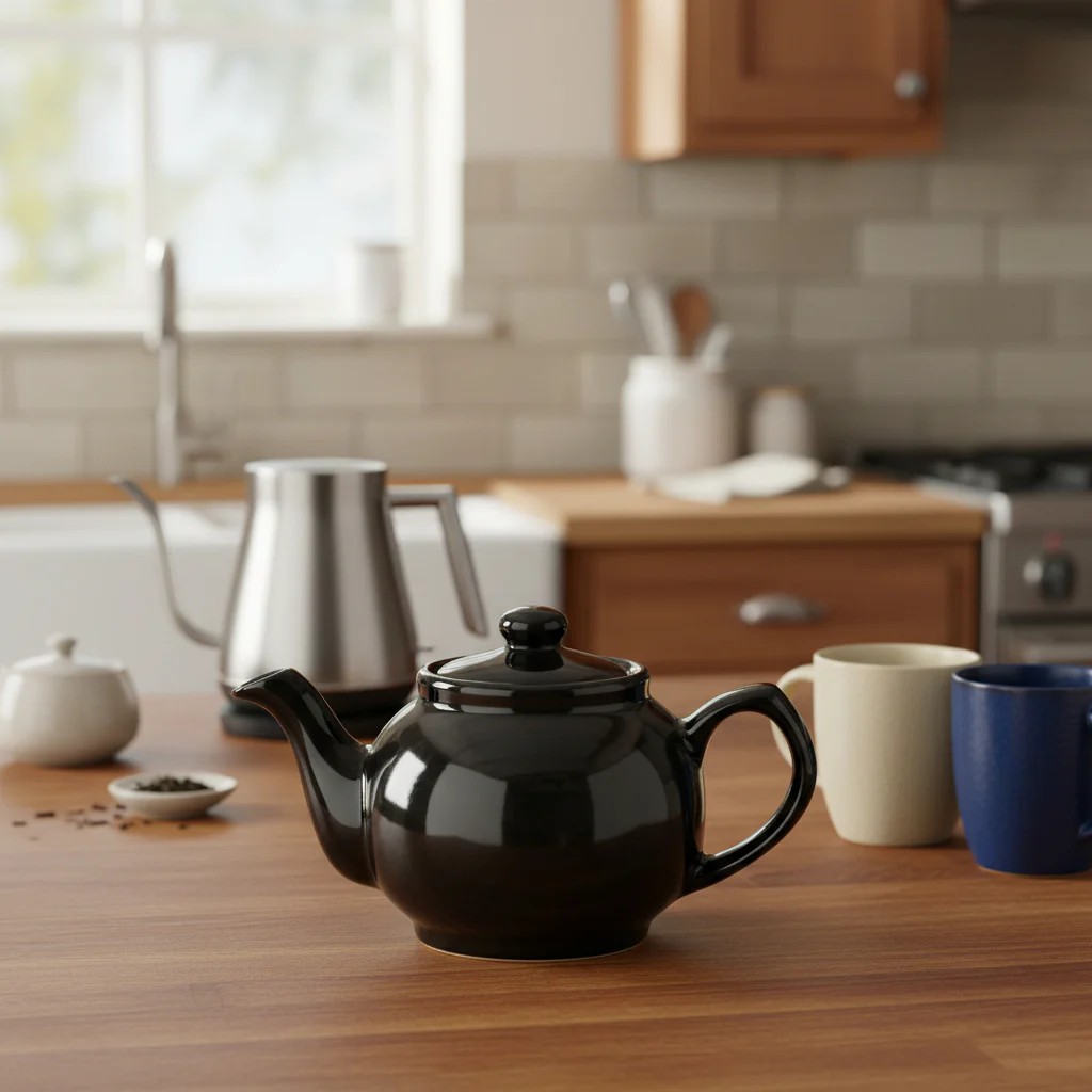 Price & Kensington Stoneware 6 Cup Teapot - Black - Image 2
