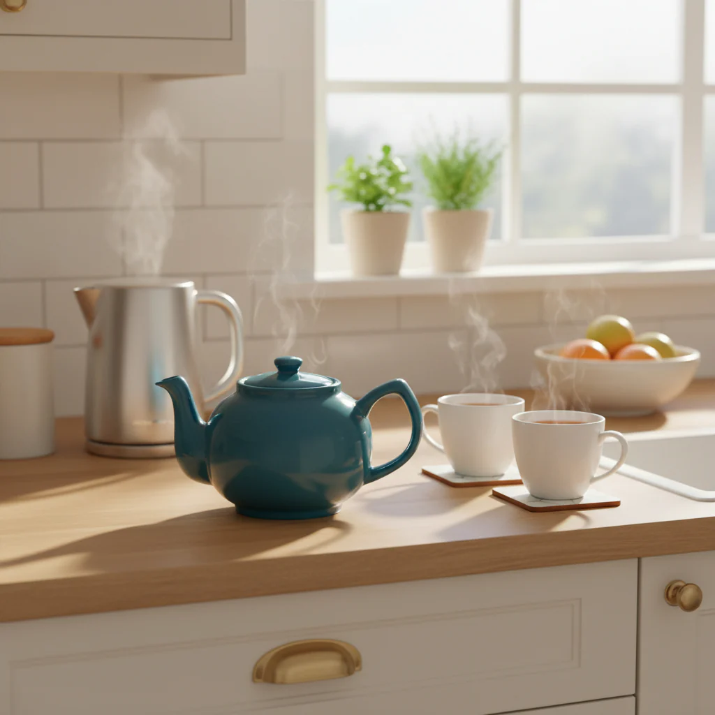 Price & Kensington Brights Stoneware 6 Cup Teapot - Teal - Image 2