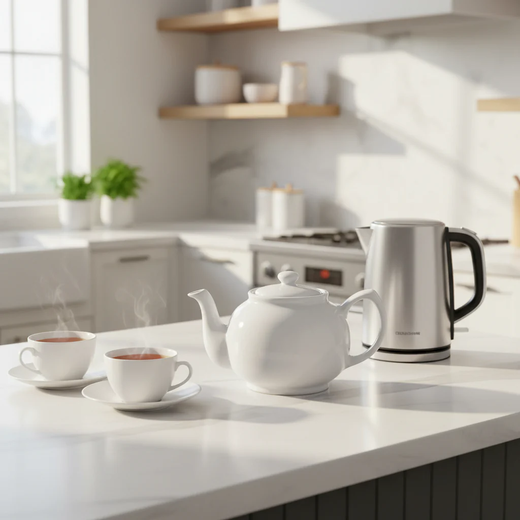 Price & Kensington Stoneware 6 Cup Teapot - White - Image 2
