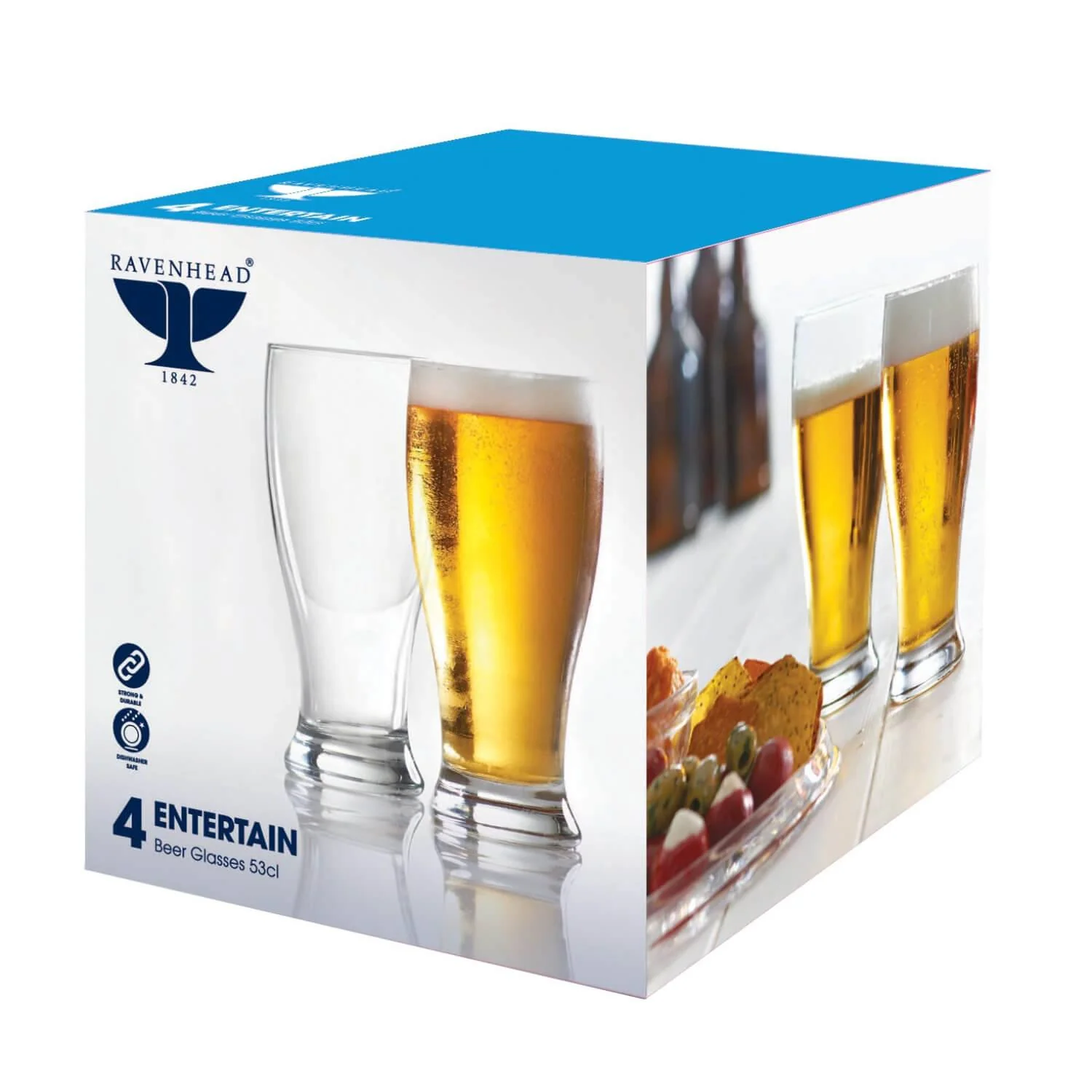Ravenhead Entertain 4 Piece Beer Glass Set - Image 2