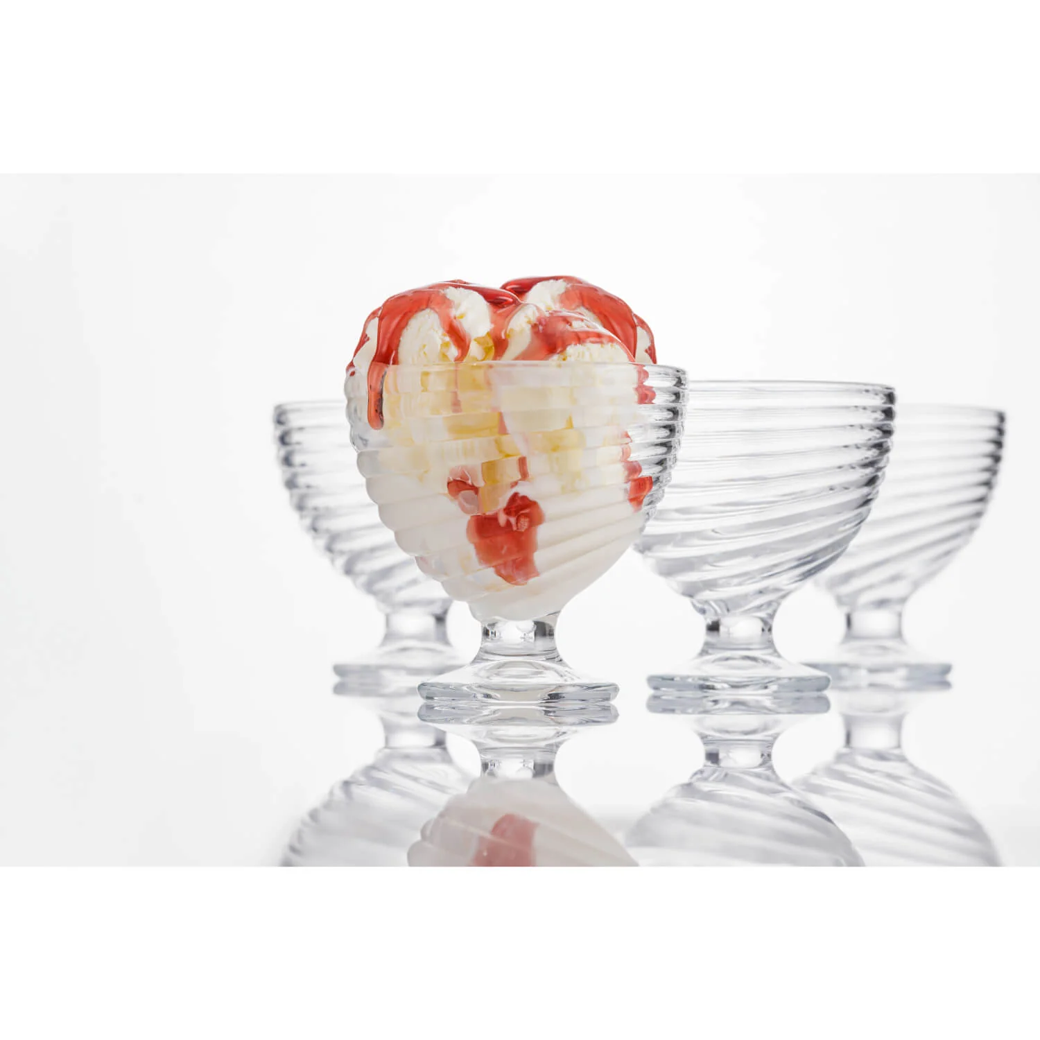 Ravenhead Essentials Swirl Sundae Dishes - Set of 4 - Image 4