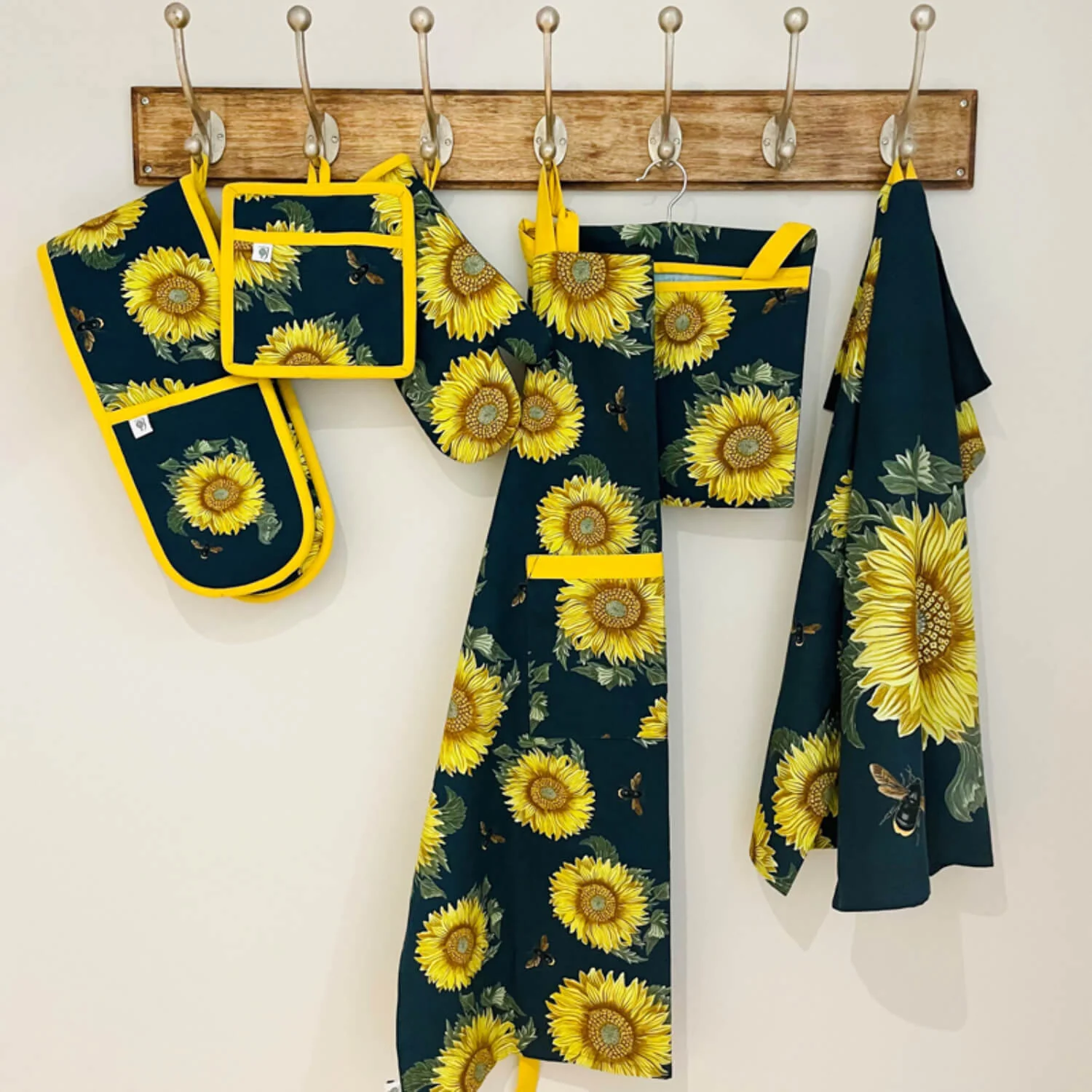 RHS Sunflower 100% Cotton Peg Bag - Navy - Image 2