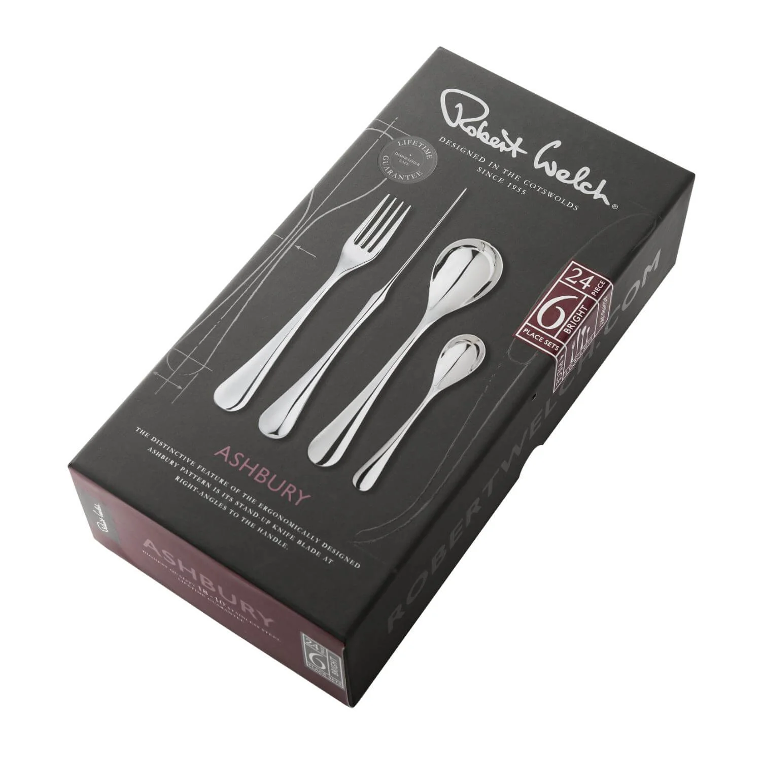 Robert Welch Ashbury Bright Stainless Steel Cutlery Set - 24 Piece - Image 4