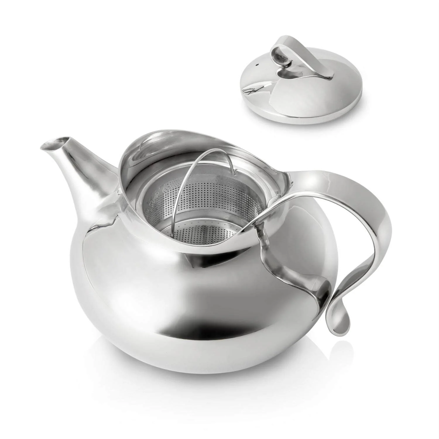 Robert Welch Drift 18|10 Mirror Polished Stainless Steel 900ml Teapot - Image 5