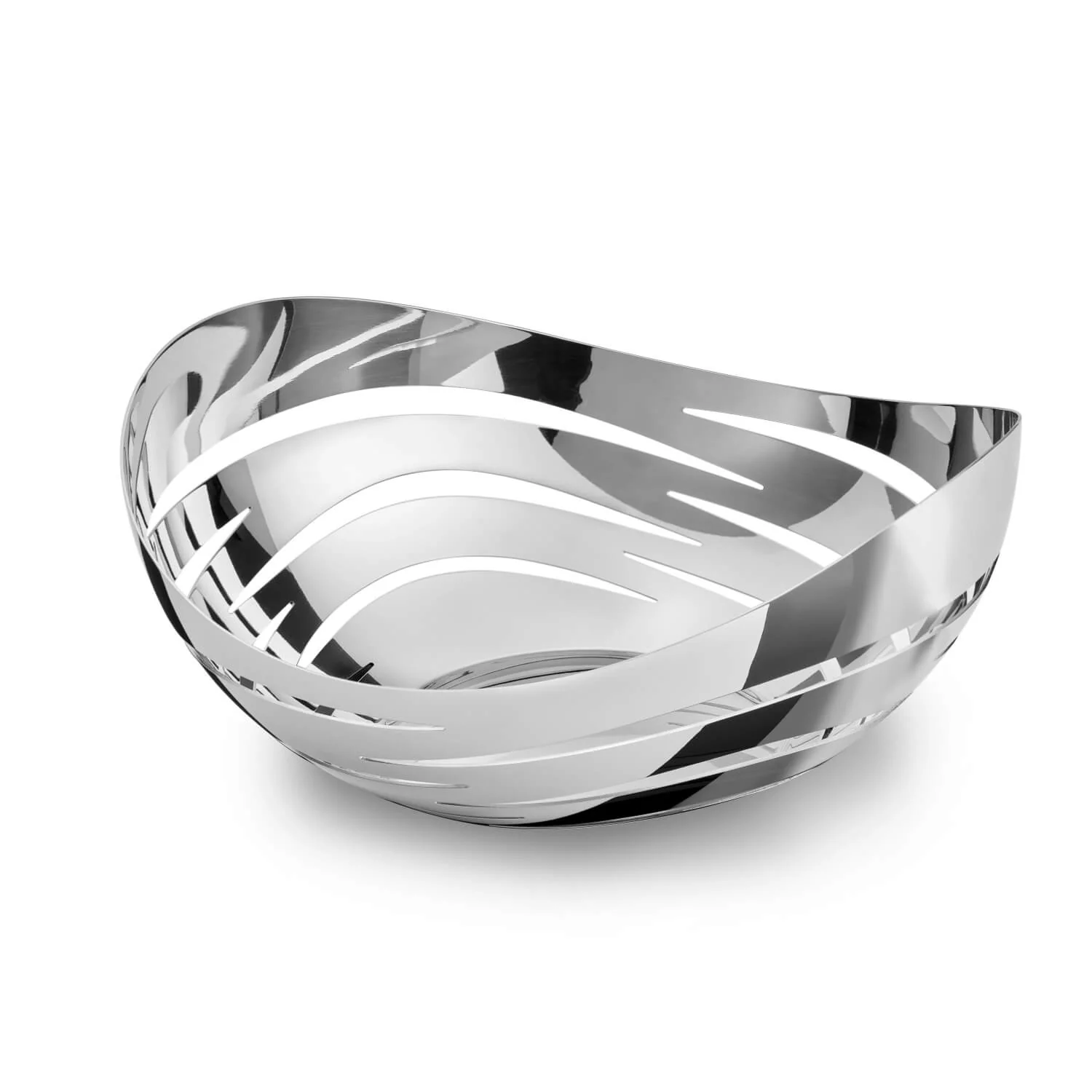 Robert Welch Drift Mirror Polished Stainless Steel 22cm Bread Basket