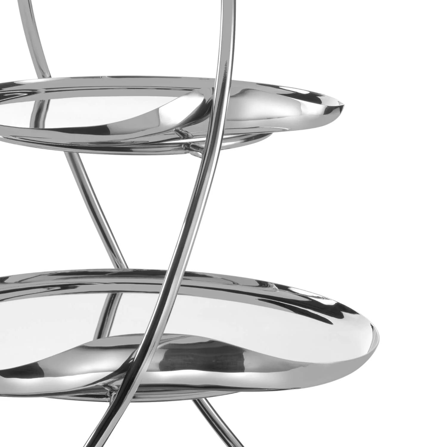 Robert Welch Drift Mirror Polished Stainless Steel 3-Tiered Cake Stand - Image 2