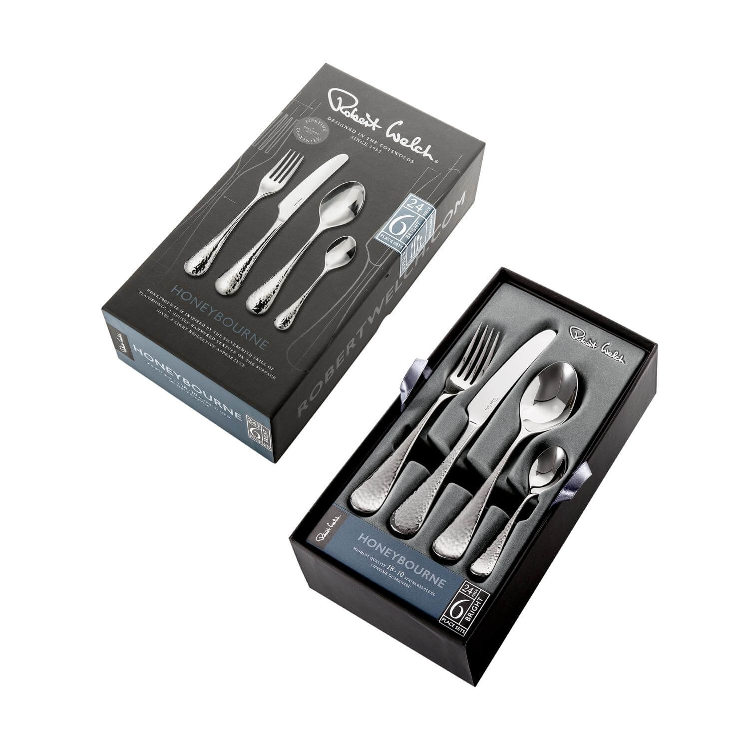 Robert Welch Honeybourne Bright Stainless Steel Cutlery Set - 24 Piece - Image 6