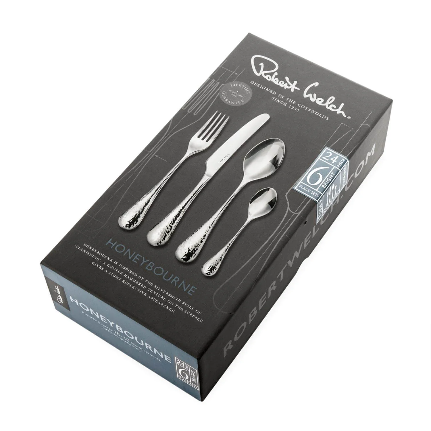 Robert Welch Honeybourne Bright Stainless Steel Cutlery Set - 24 Piece - Image 7