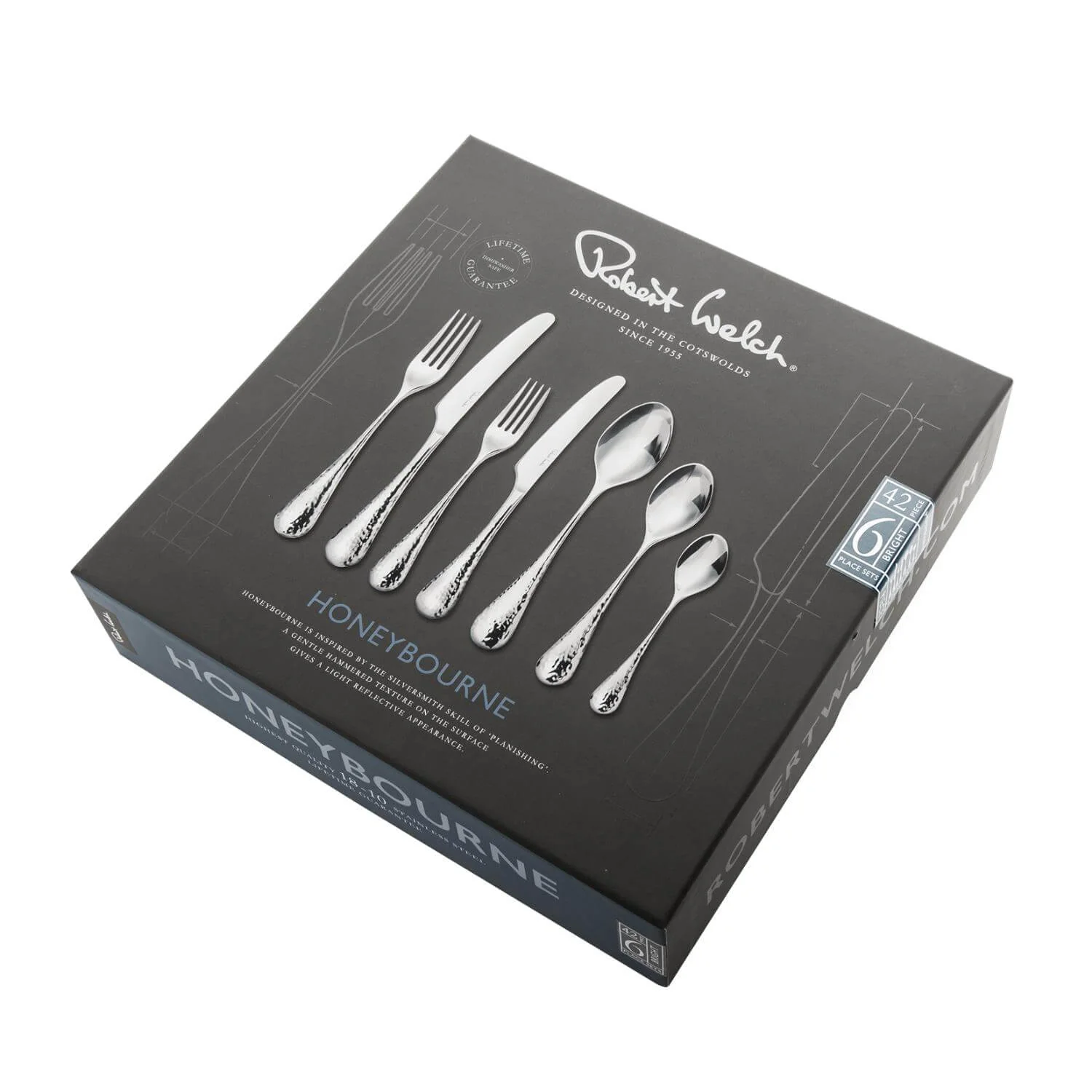 Robert Welch Honeybourne Bright Stainless Steel Cutlery Set - 42 Piece - Image 6