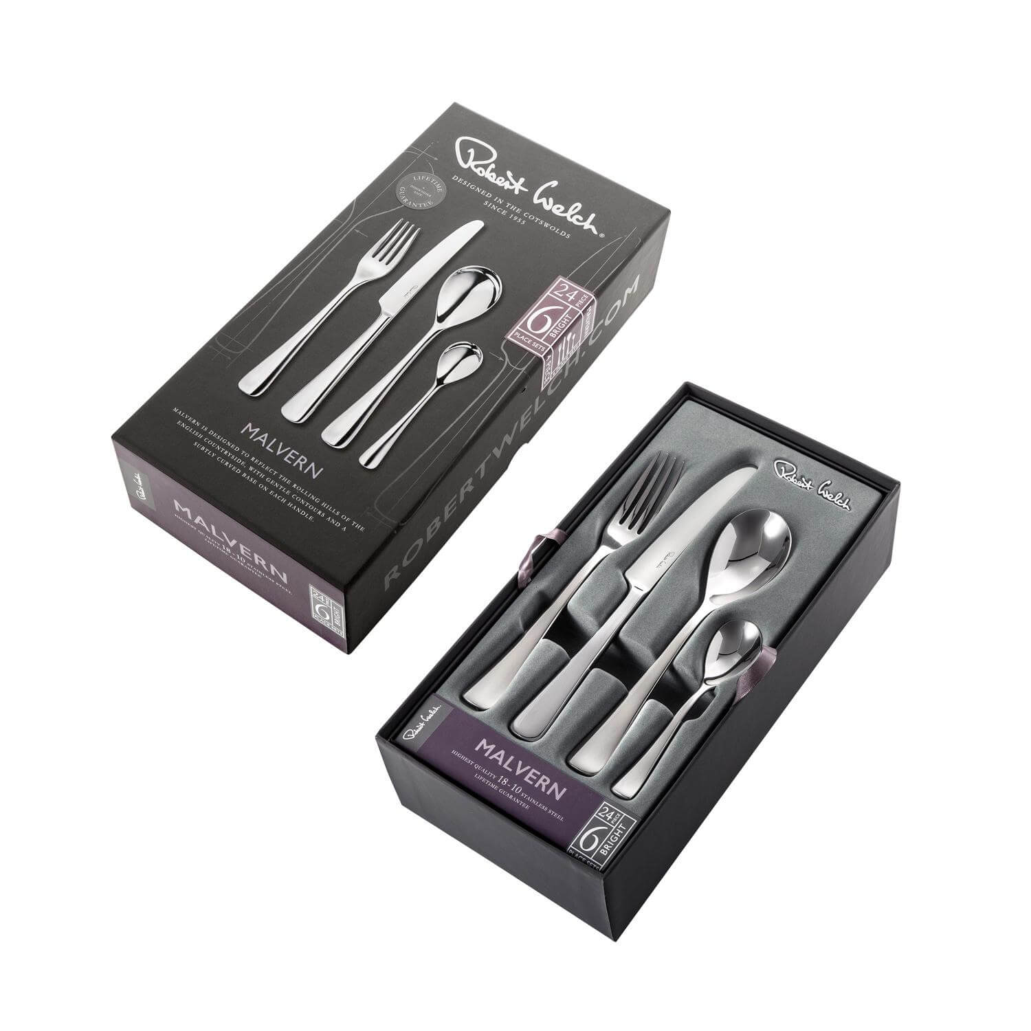 Robert Welch Malvern Bright Stainless Steel Cutlery Set - 24 Piece - Image 5