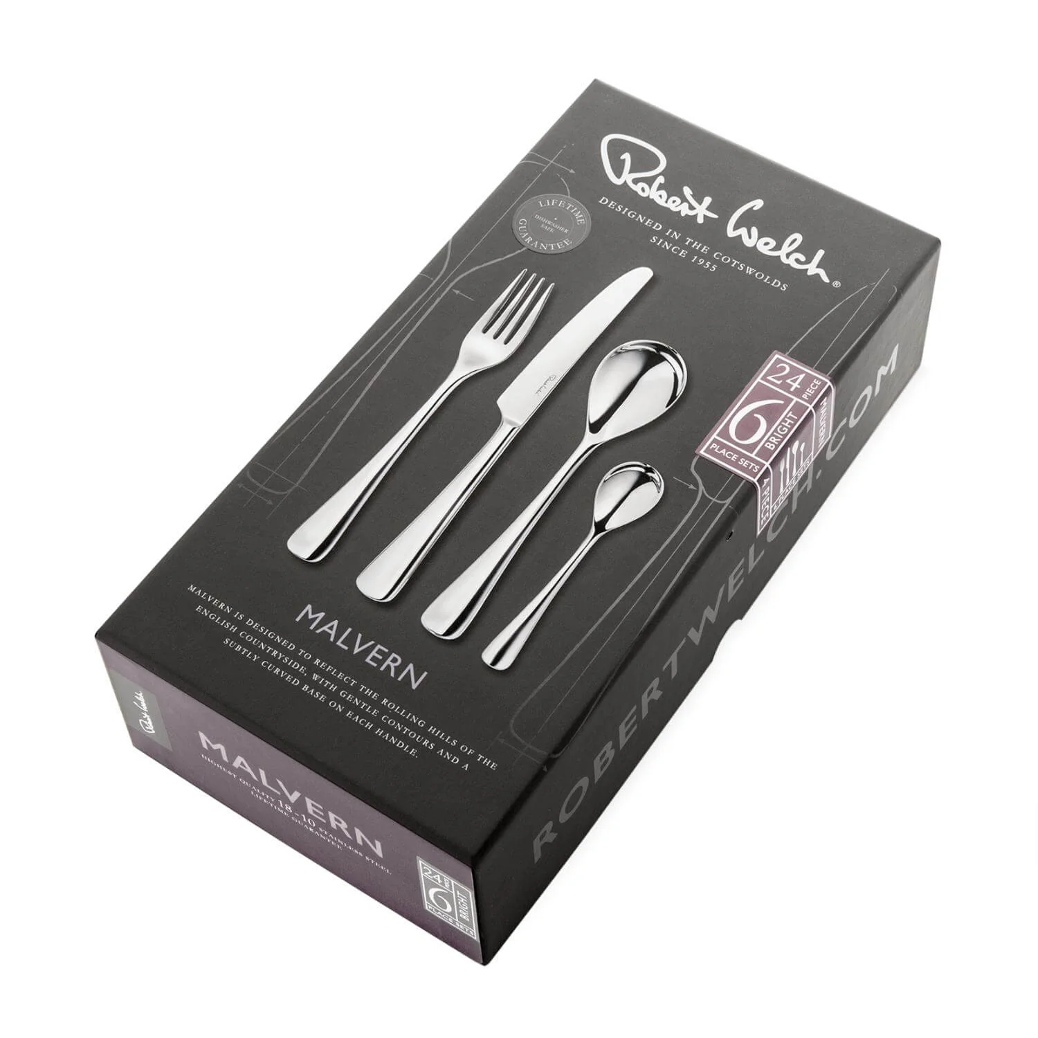 Robert Welch Malvern Bright Stainless Steel Cutlery Set - 24 Piece - Image 6