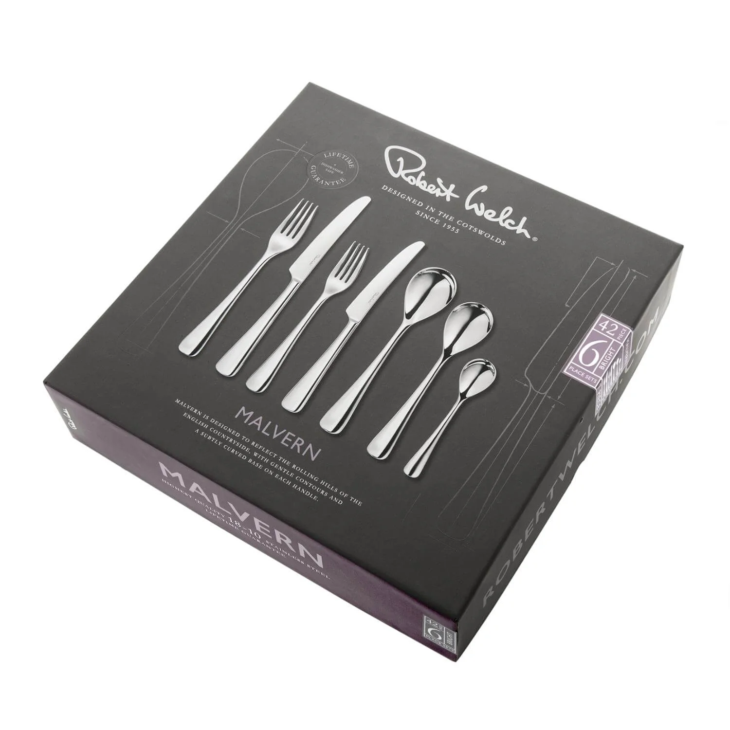 Robert Welch Malvern Bright Stainless Steel Cutlery Set - 42 Piece - Image 5