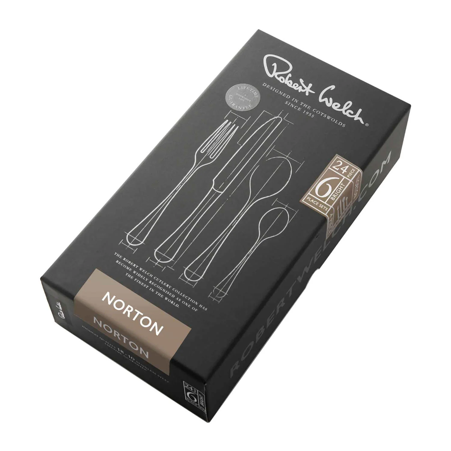Robert Welch Norton Bright Stainless Steel Cutlery Set - 24 Piece - Image 6