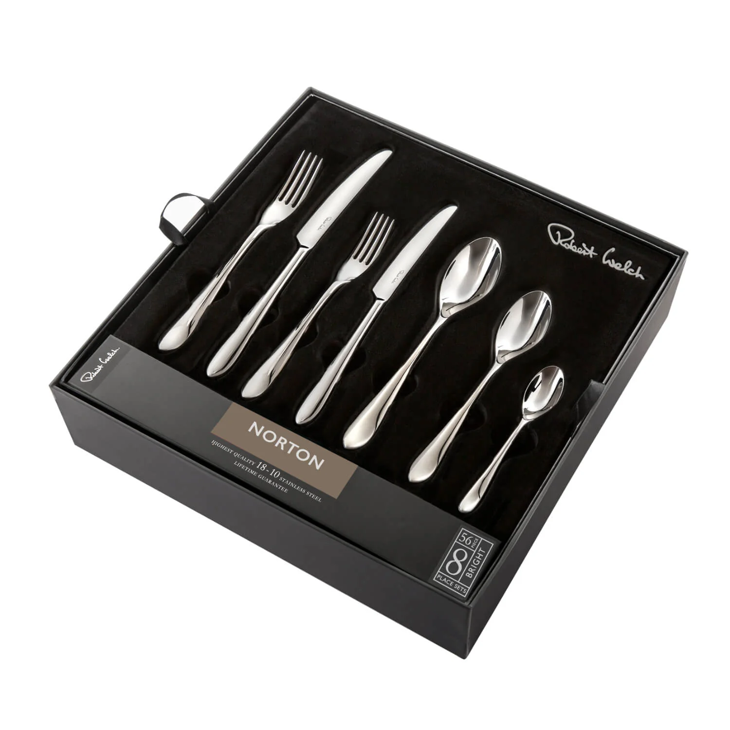 Robert Welch Norton Bright Stainless Steel Cutlery Set - 56 Piece - Image 2