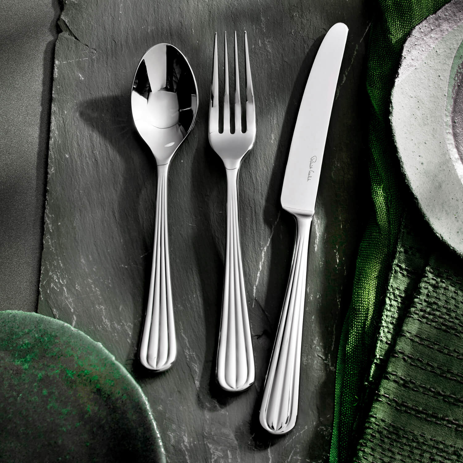 Robert Welch Palm Bright Stainless Steel Cutlery Set - 56 Piece - Image 5