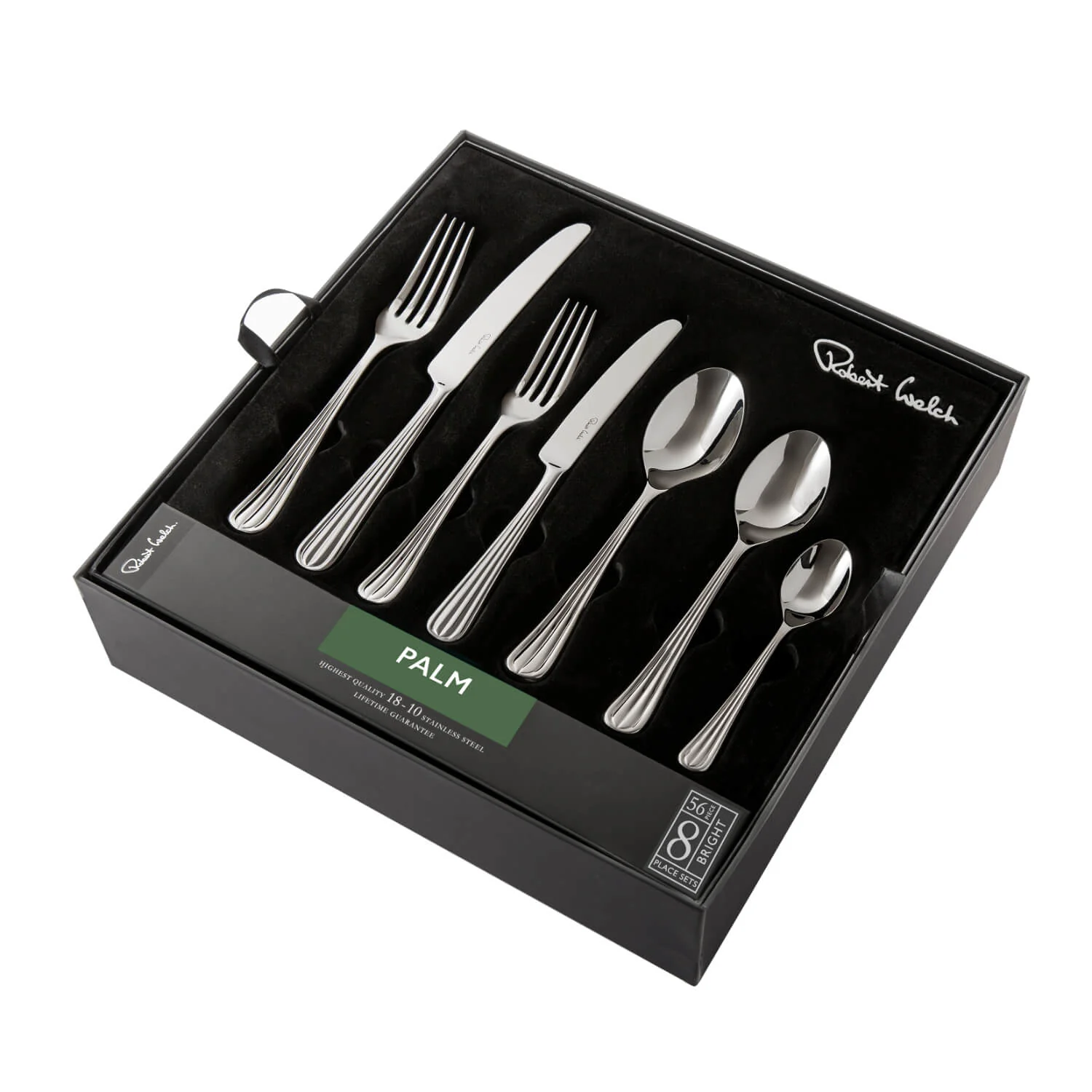 Robert Welch Palm Bright Stainless Steel Cutlery Set - 56 Piece - Image 6