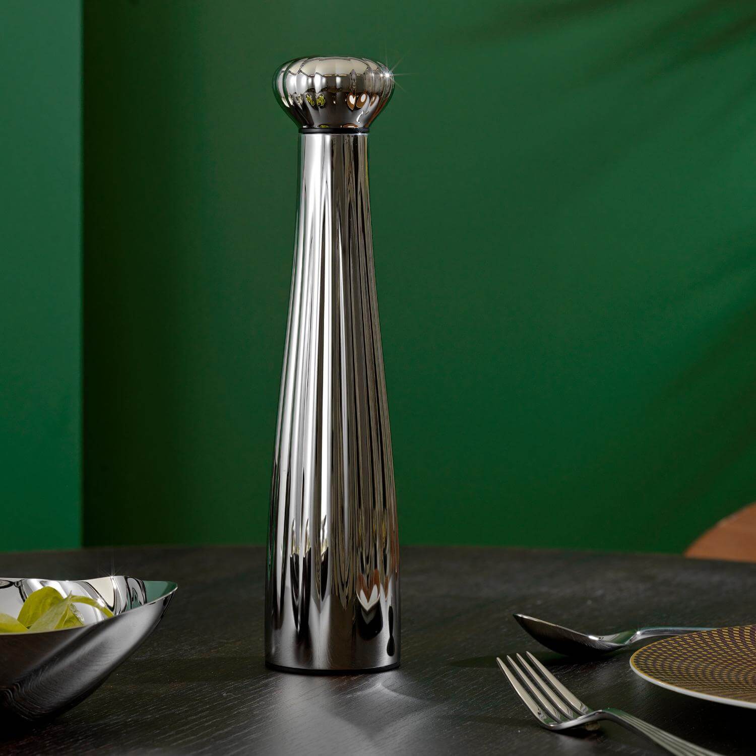 Robert Welch Palm Large Stainless Steel Pepper Mill - Bright - Image 2