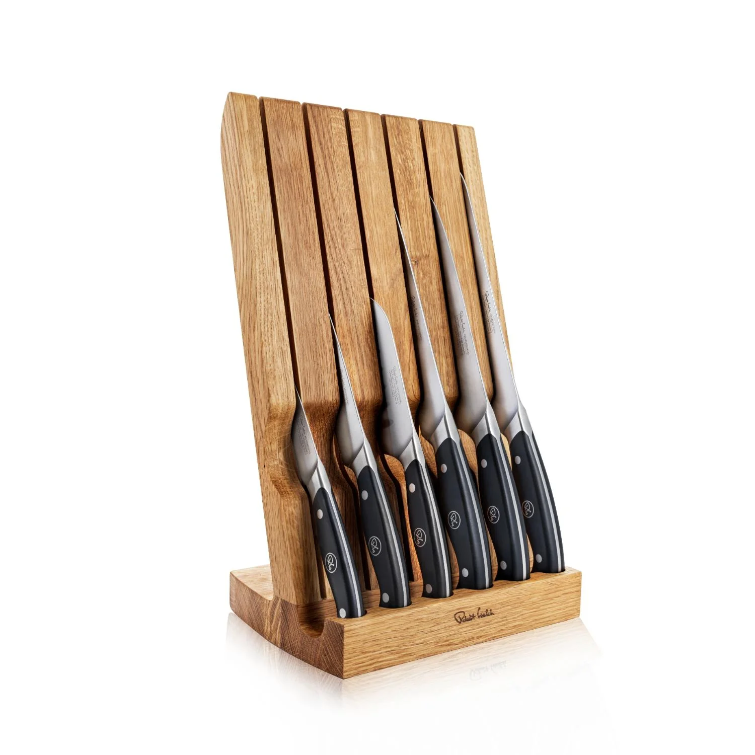 Robert Welch Professional V Angle 7-Piece Knife Block & Signature Handheld Sharpener Set - Image 2