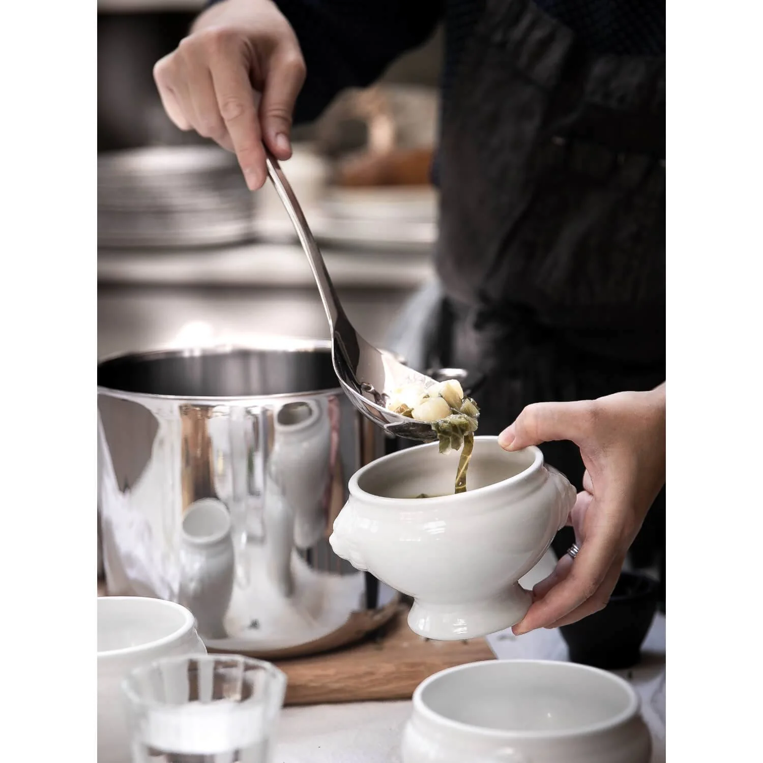 Robert Welch Signature Deep Bowl Slotted Serving Spoon - Polished - Image 3