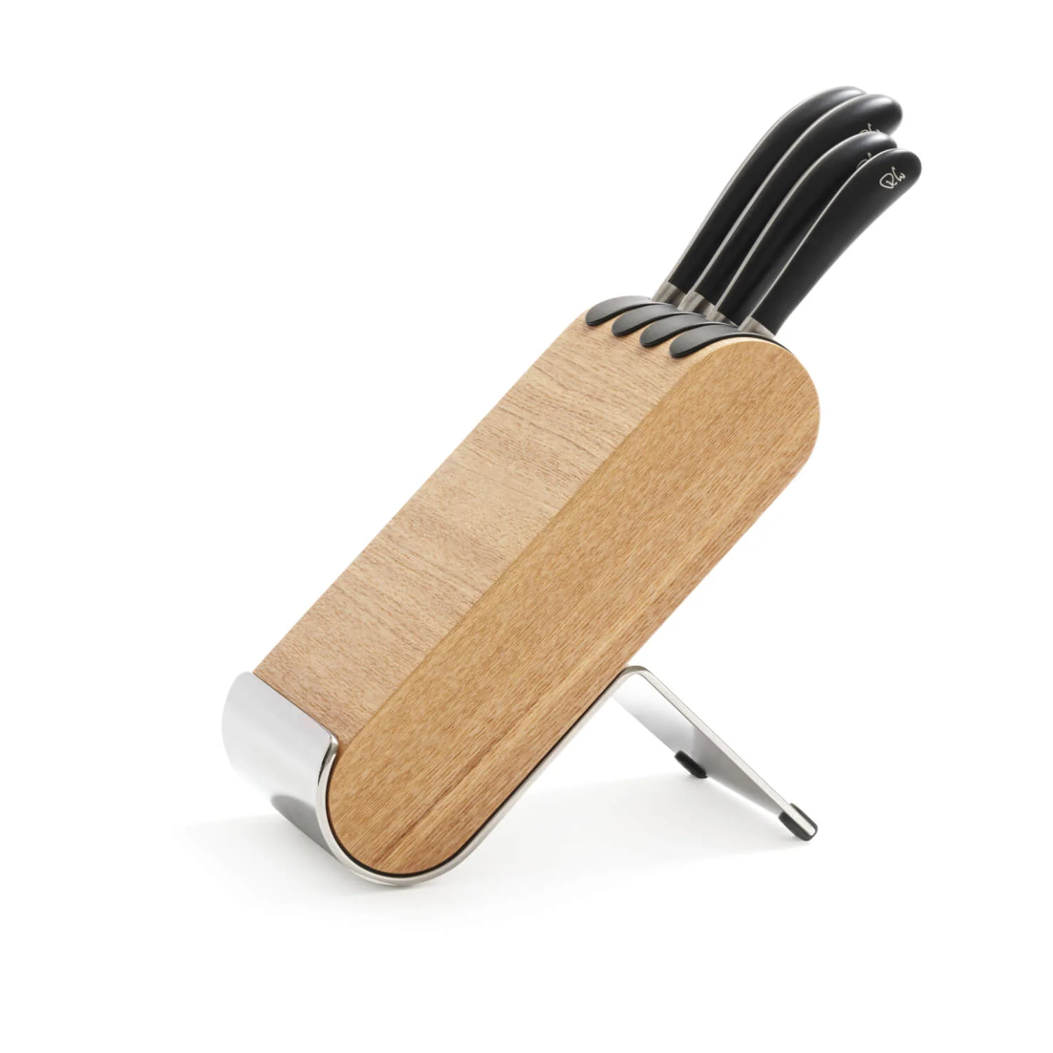 Robert Welch Signature Q 5-Piece Ash Kitchen Knife Block Set - Image 3