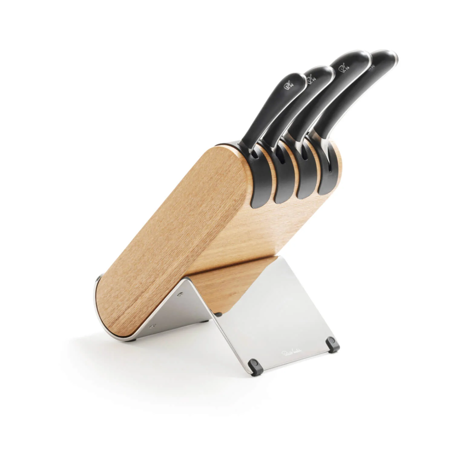 Robert Welch Signature Q 5-Piece Ash Kitchen Knife Block Set - Image 5