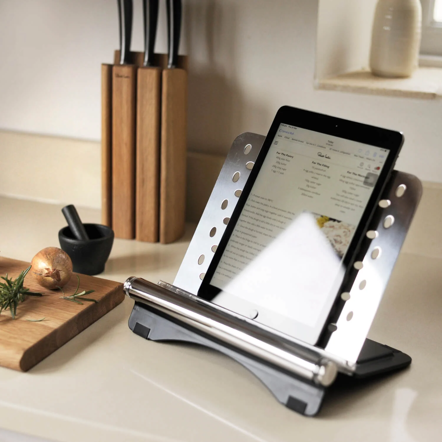 Robert Welch Signature Stainless Steel Cookbook & Tablet Stand - Image 5