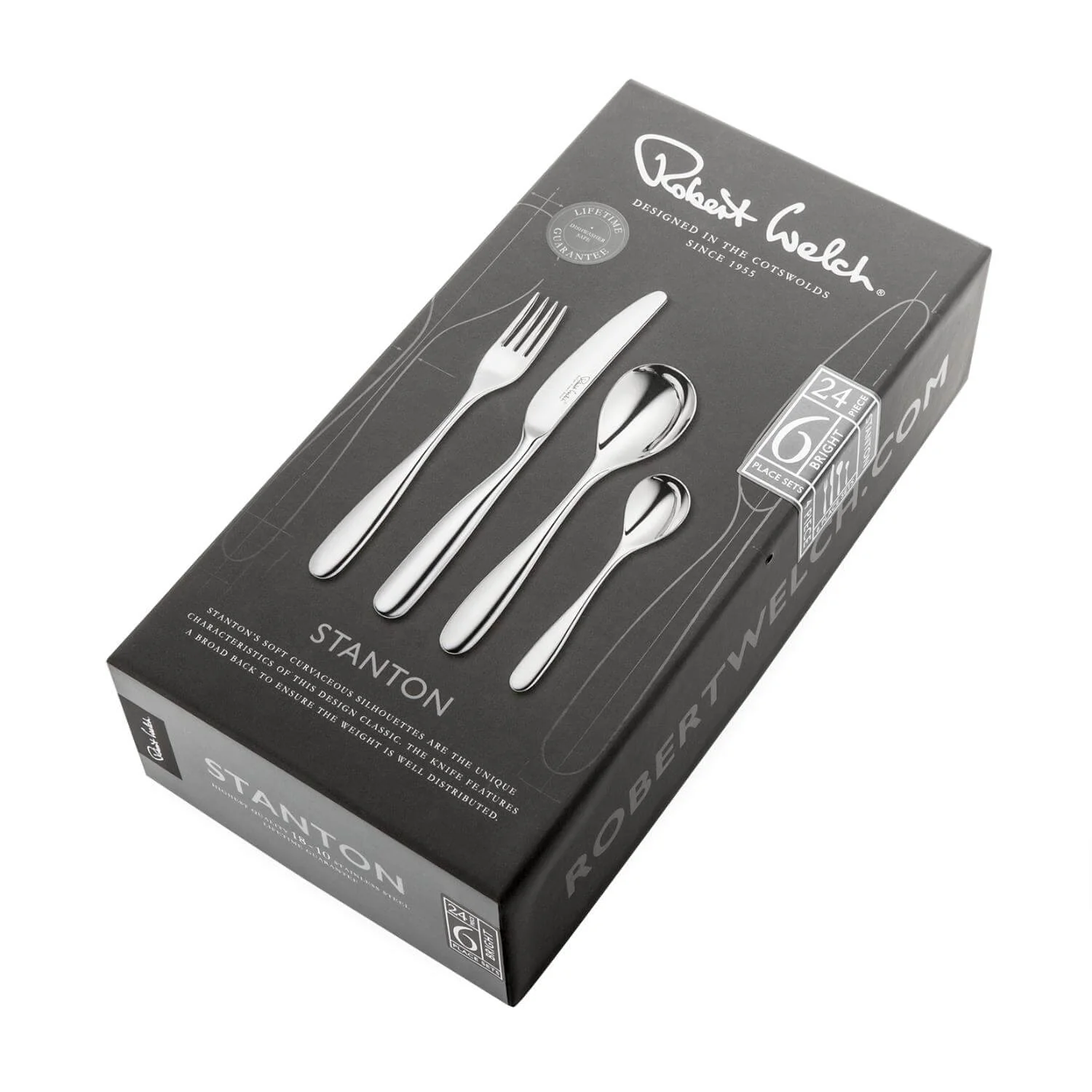 Robert Welch Stanton Bright Stainless Steel Cutlery Set - 24 Piece - Image 4
