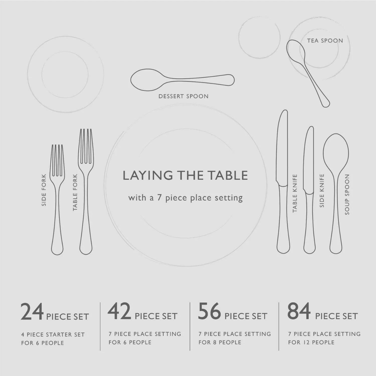 Robert Welch Stanton Bright Stainless Steel Cutlery Set - 24 Piece - Image 8