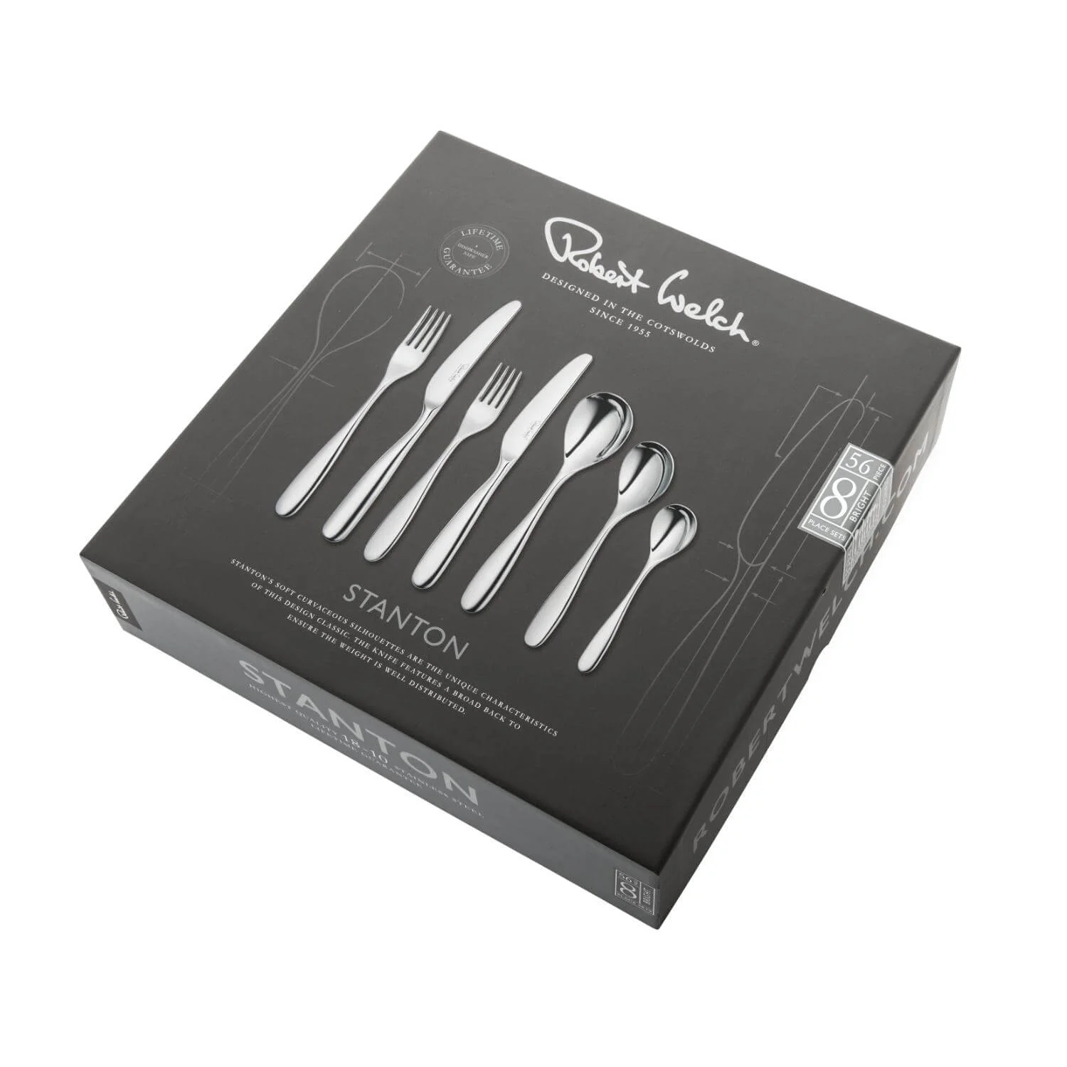 Robert Welch Stanton Bright Stainless Steel Cutlery Set - 56 Piece - Image 5