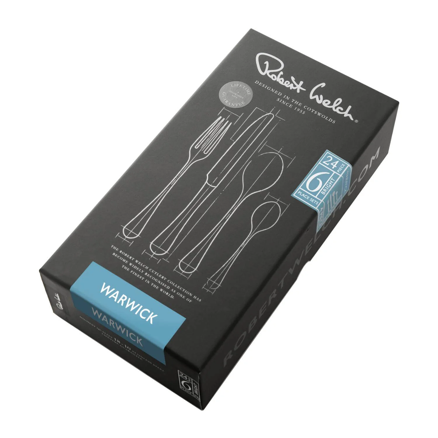 Robert Welch Warwick Bright Stainless Steel Cutlery Set - 24-Piece - Image 6