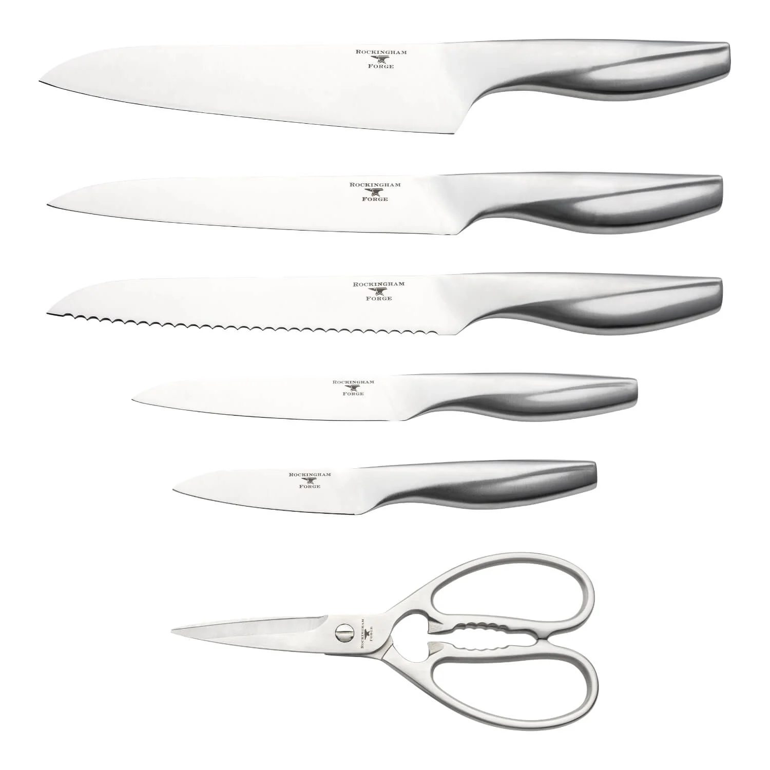 Rockingham Forge RF-230 Series 7-Piece Stainless Steel Knife Block Set - Image 2