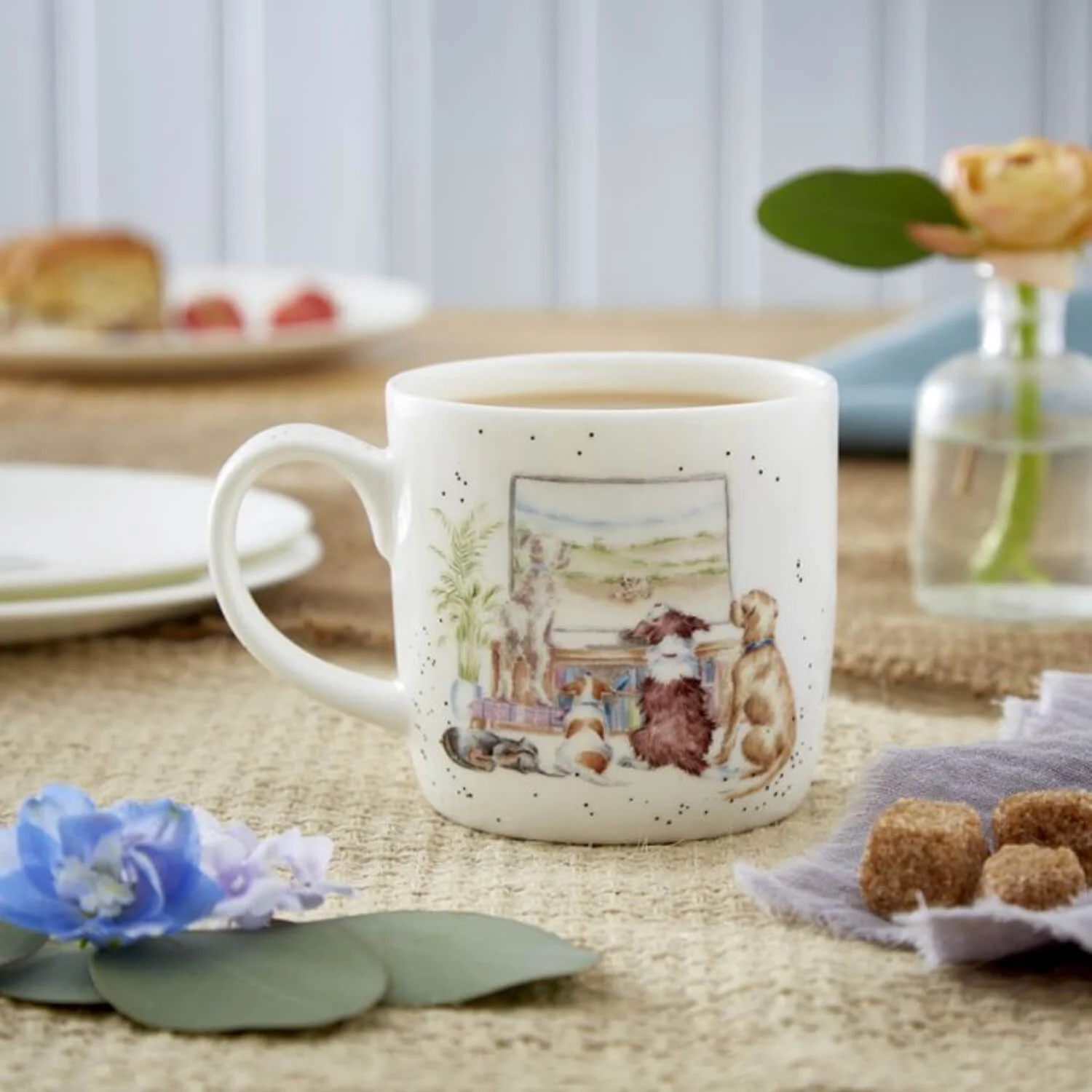 Wrendale Designs by Hannah Dale Bone China 310ml Mug - Movie Night - Image 2