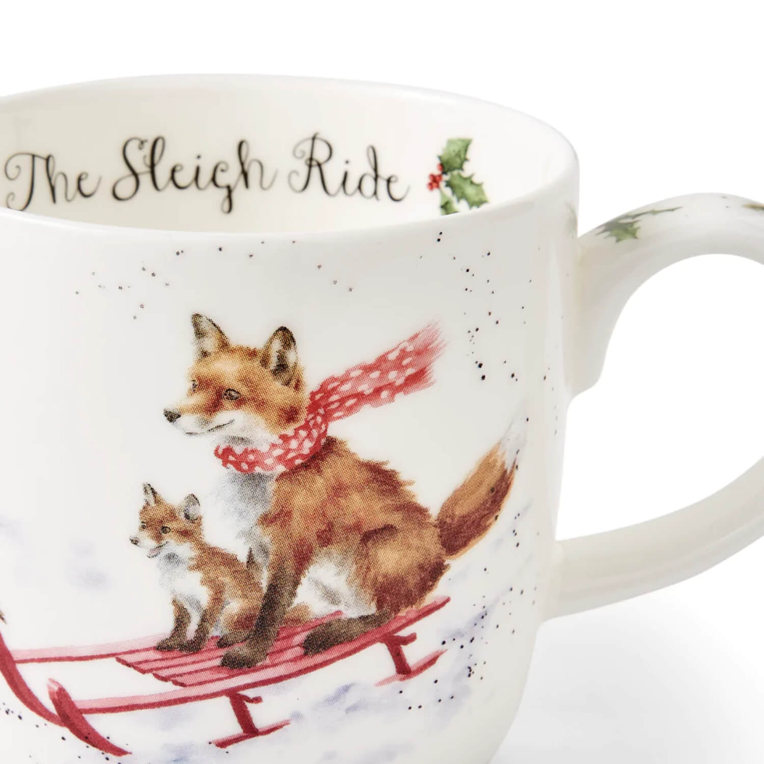 Wrendale Designs by Hannah Dale Christmas Mug - The Sleigh Ride Fox - Image 2