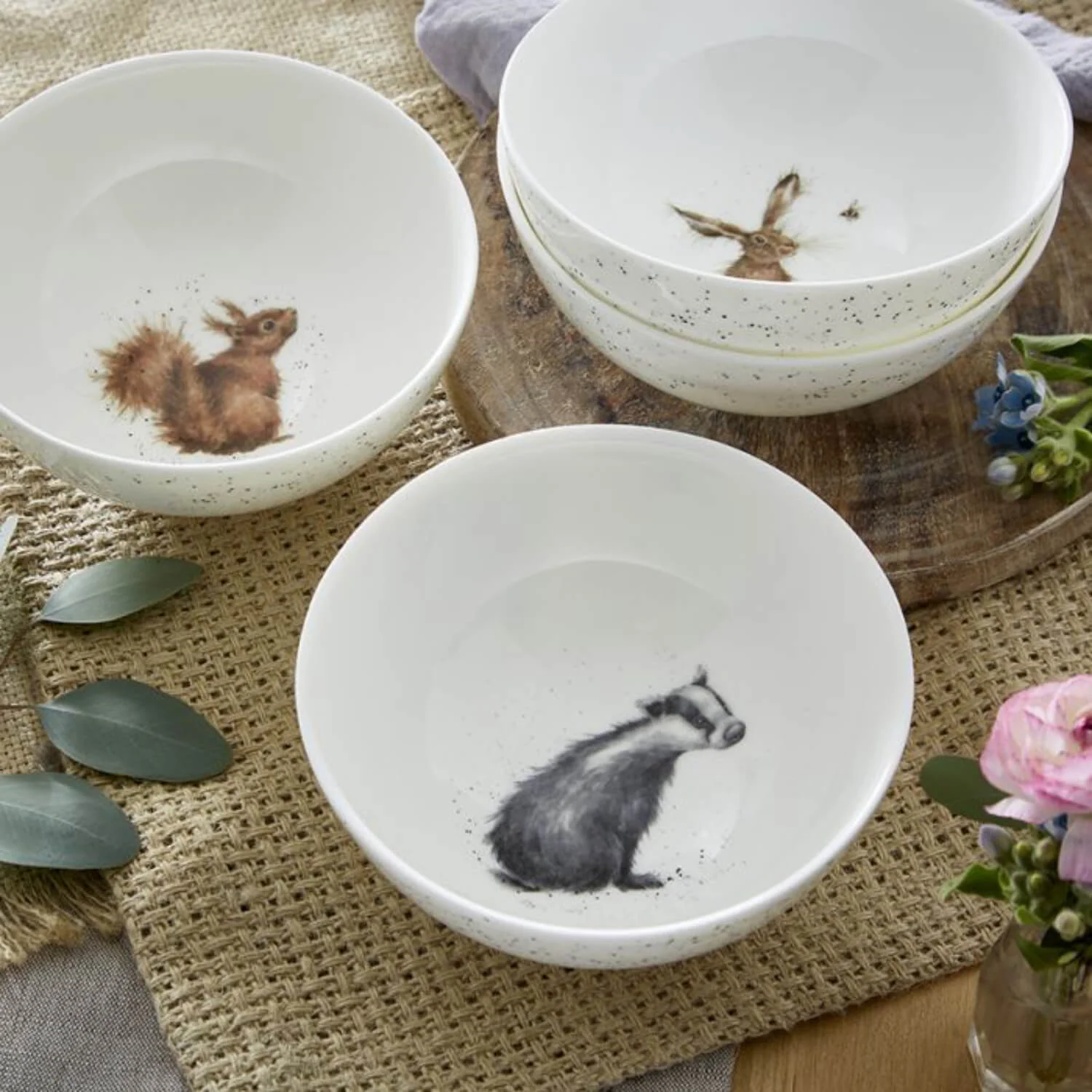 Wrendale Designs by Hannah Dale 4-Piece Deep Bowl Set - Woodland Animals - Image 2