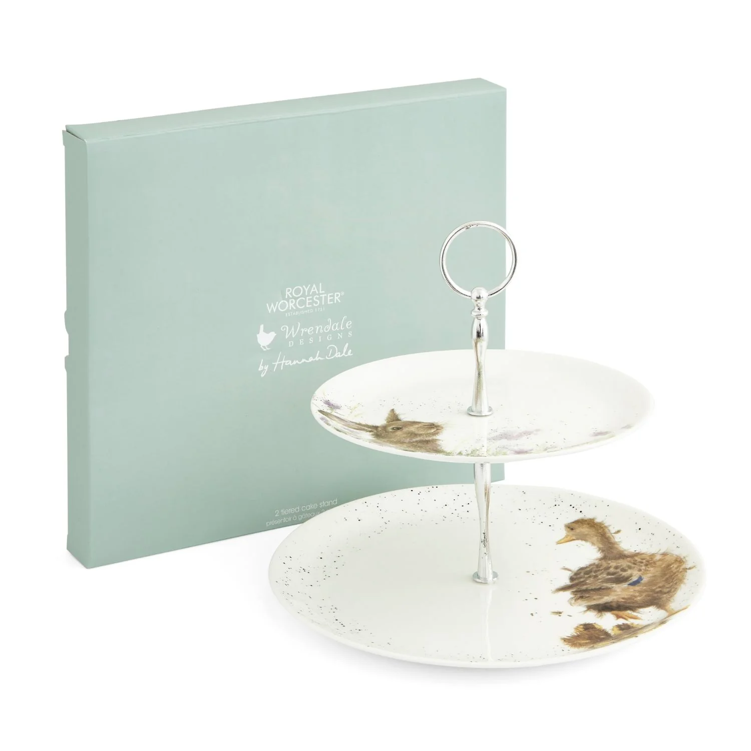 Wrendale Designs by Hannah Dale 2 Tier Fine China Cake Stand - Image 4