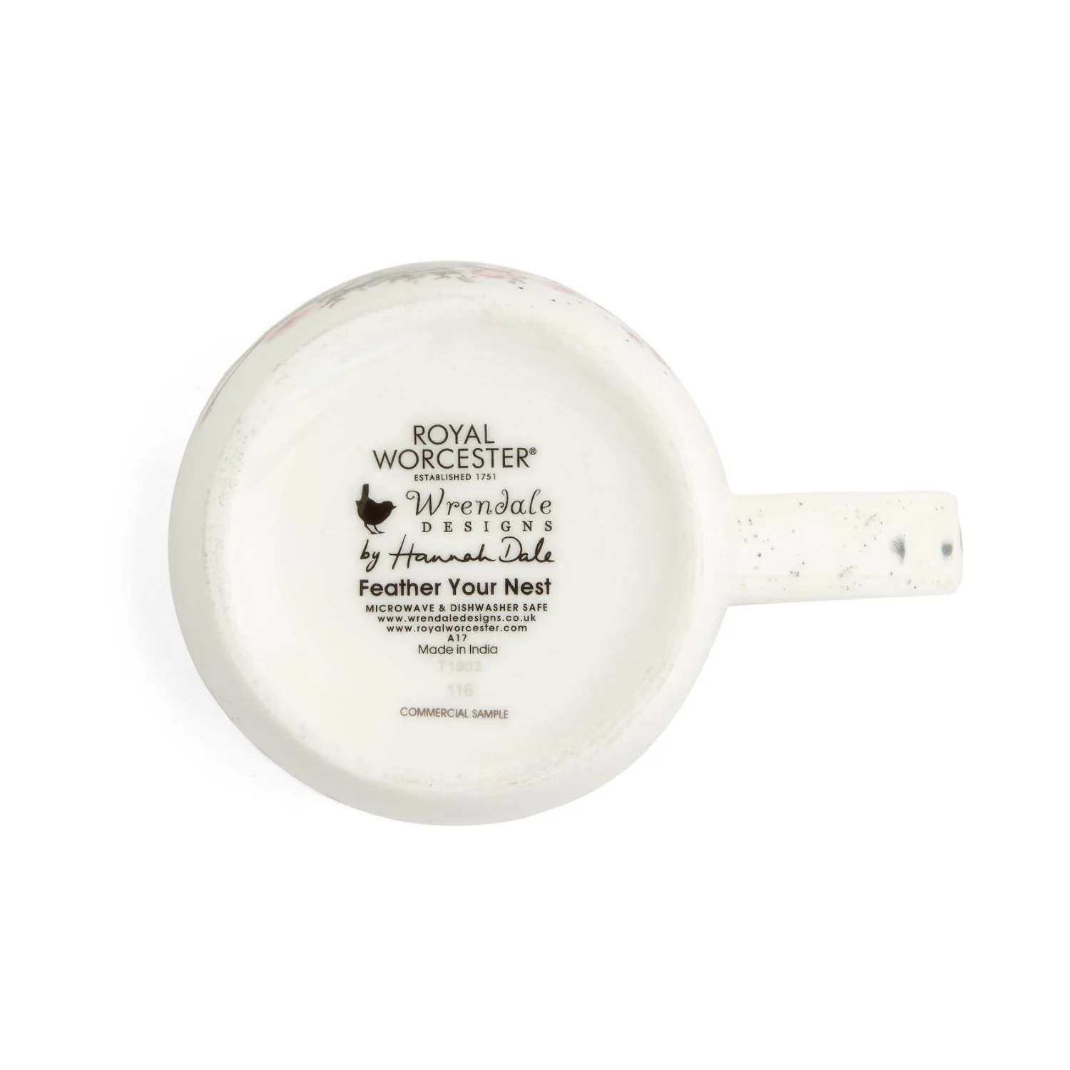 Wrendale Designs by Hannah Dale Fine China Mug - Feather Your Nest - Image 4