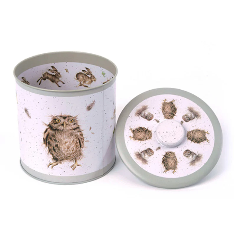 Wrendale Designs Biscuit Barrel Tin - Owl