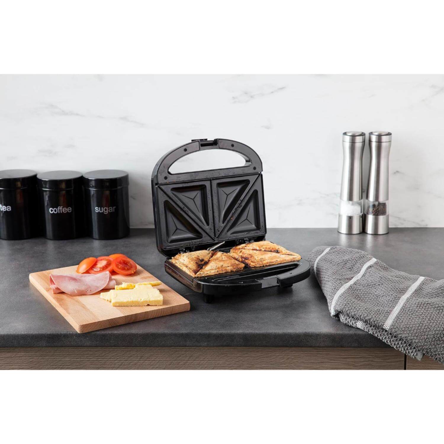Russell Hobbs 2 Portion Electric Sandwich Toaster - Black - Image 6