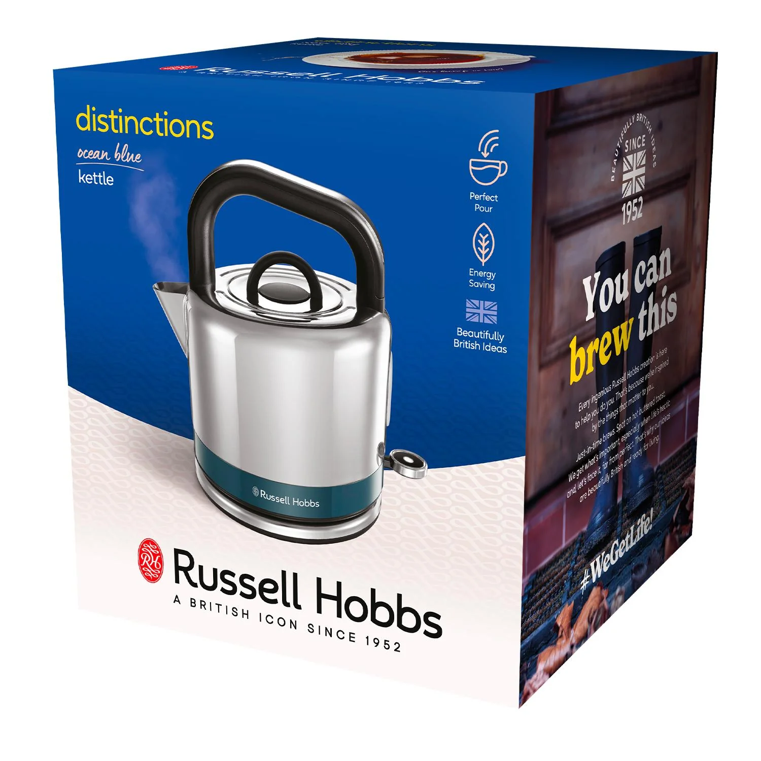 Russell Hobbs Distinctions 1.5 Litre Stainless Steel Kettle - Ocean Blue - Image 8