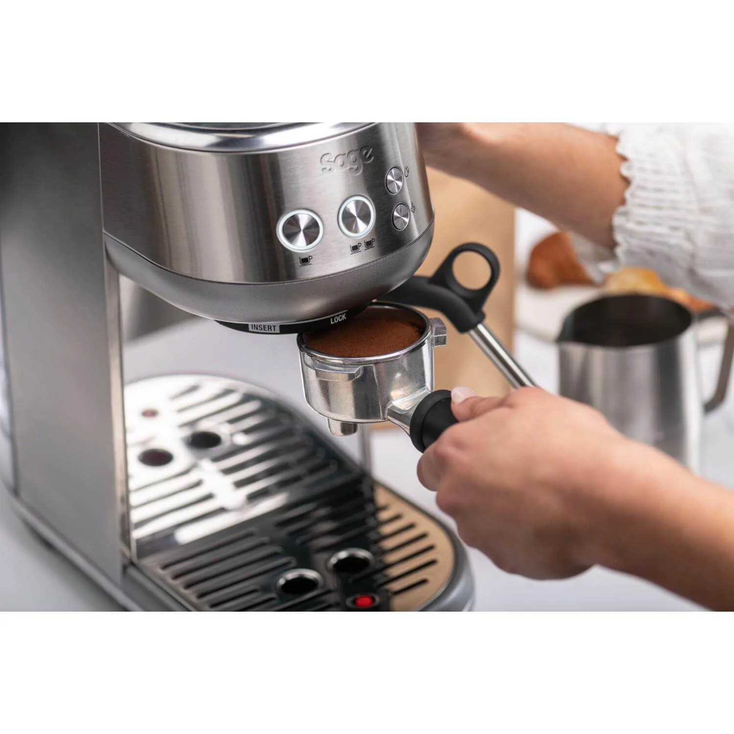 Sage Appliances SES450BSS Bambino Coffee Machine - Brushed Stainless Steel - Image 6