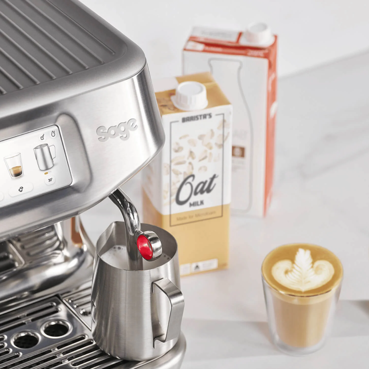 Sage Appliances SES882BSS Barista Touch Impress Bean To Cup Espresso Coffee Machine with Cold Brew - Brushed Stainless Steel - Image 8