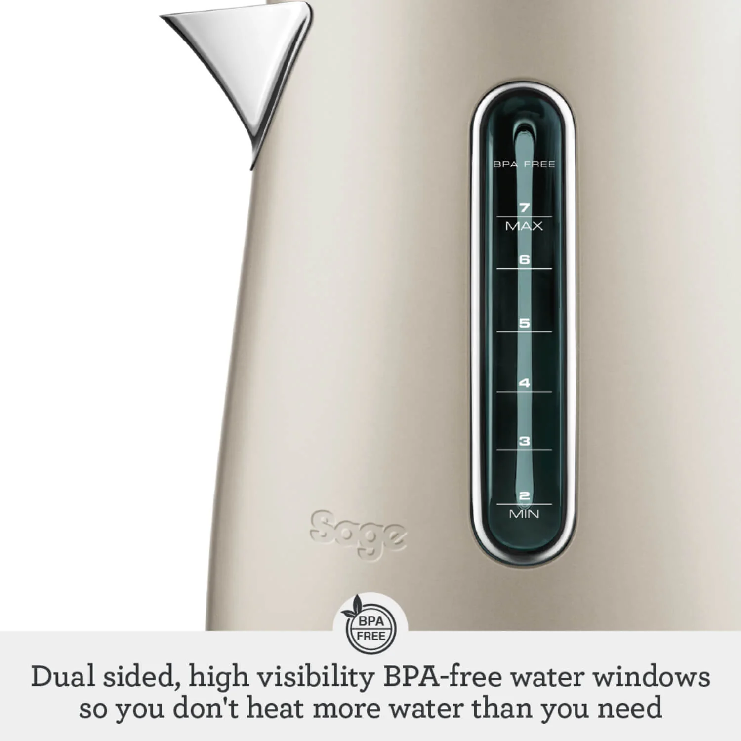Sage Appliances SKE735ALM Soft Top Luxe Kettle - Almond Nougat - Image 3