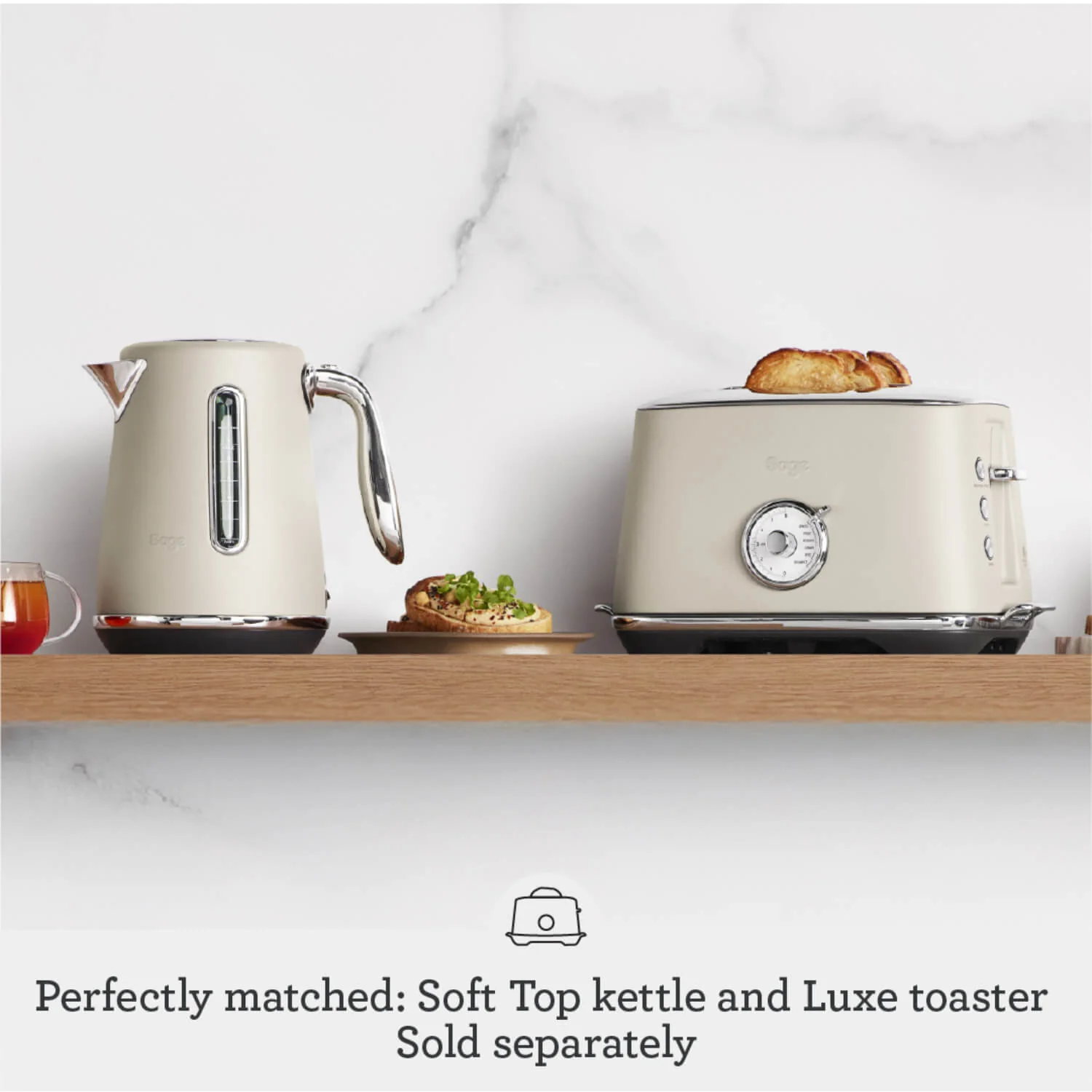 Sage Appliances SKE735ALM Soft Top Luxe Kettle - Almond Nougat - Image 6