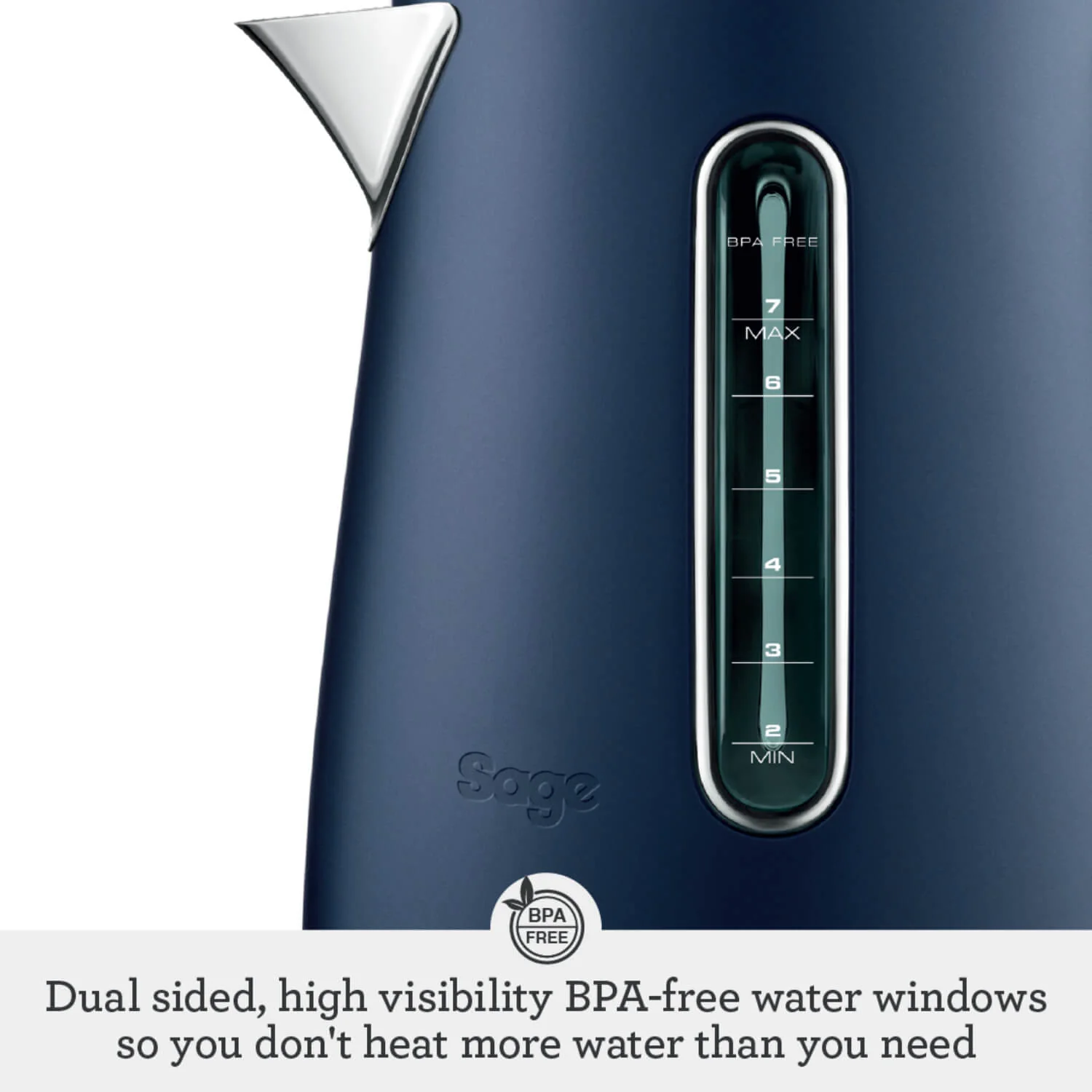 Sage Appliances SKE735DBL Soft Top Luxe Kettle - Damson Blue - Image 3