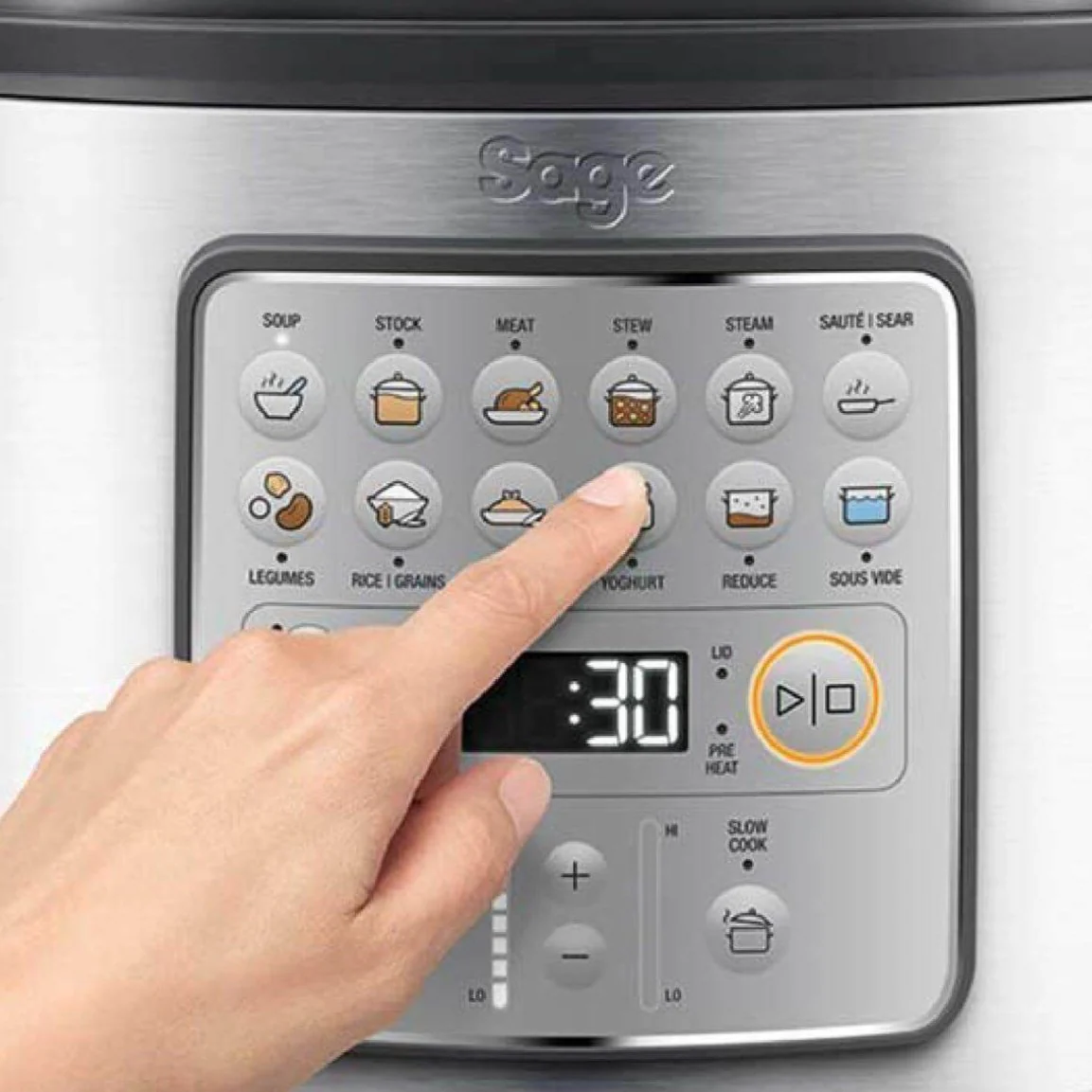 Sage Appliances SPR680BSS The Fast Slow GO Pressure Cooker - Stainless Steel - Image 2