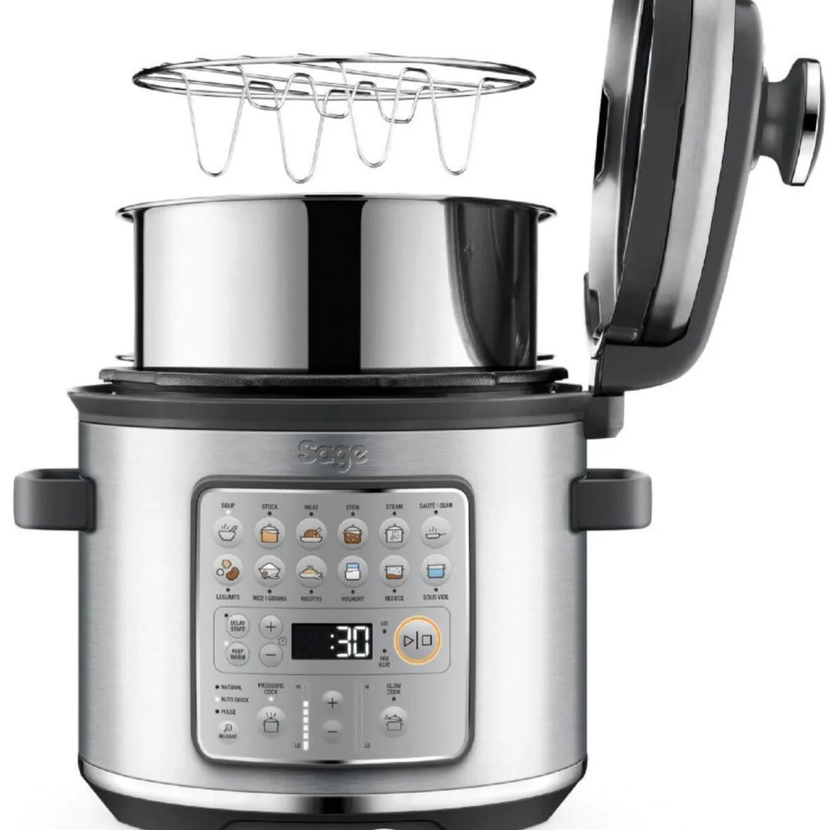 Sage Appliances SPR680BSS The Fast Slow GO Pressure Cooker - Stainless Steel - Image 4