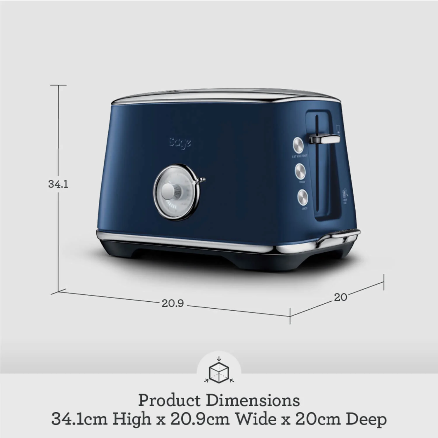 Sage Appliances STA735DBL Toast Select Luxe 2-Slice Toaster - Damson Blue - Image 6